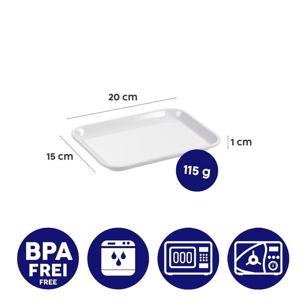 Ornamin Tablett Schür FESTOPAS® Instrumententablett XS für Praxis, Klinik & Labor, Kunststoff, 20 x 15 cm l Instrumentenschale l Labortablett l Laborschale
