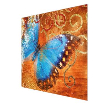 banjado Herd-Abdeckplatte Glas Schmetterling, (gehärtet, 1 tlg., inkl. selbstklebende Gummifüßchen)