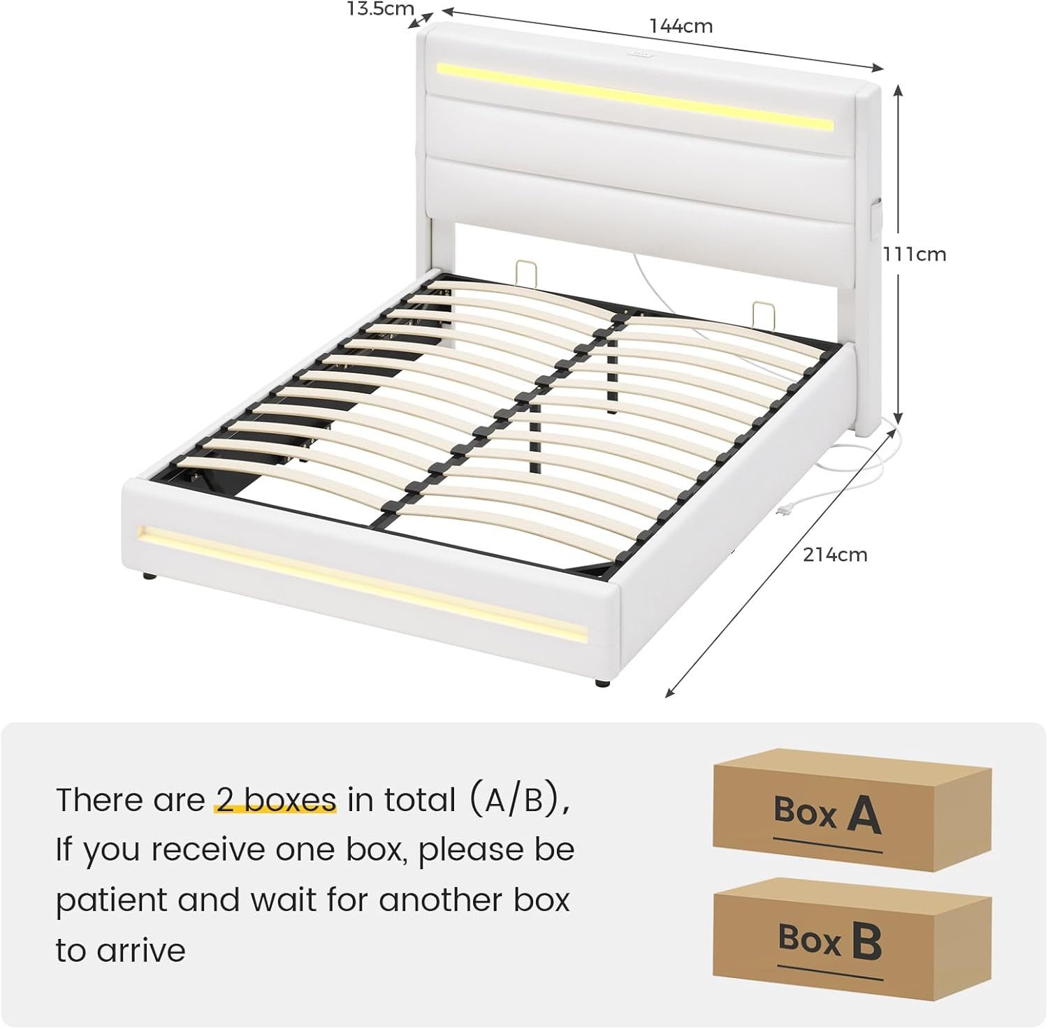 KIMENICH Polsterbett Doppelbett Hydraulisches Bett mit Stauraum und Lattenr günstig online kaufen