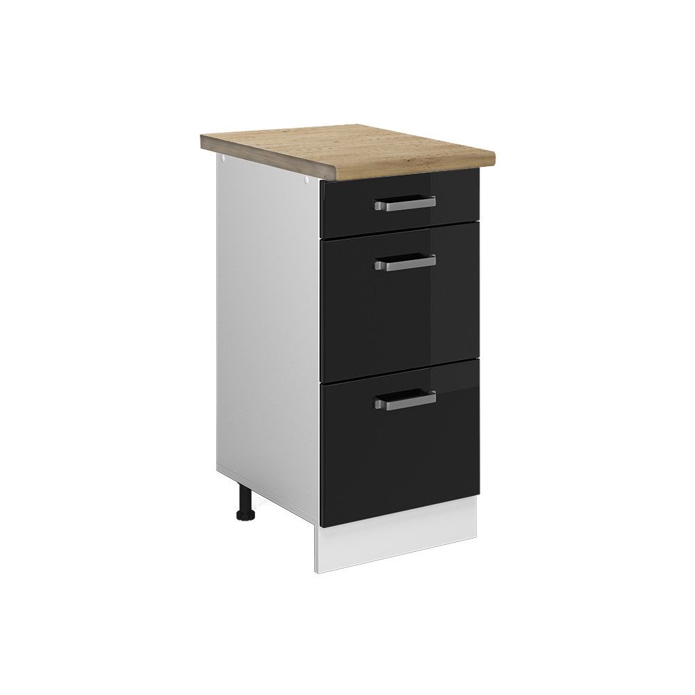 Vicco Unterschrank R-Line, Schwarz Hochglanz/Weiß, 40 günstig online kaufen