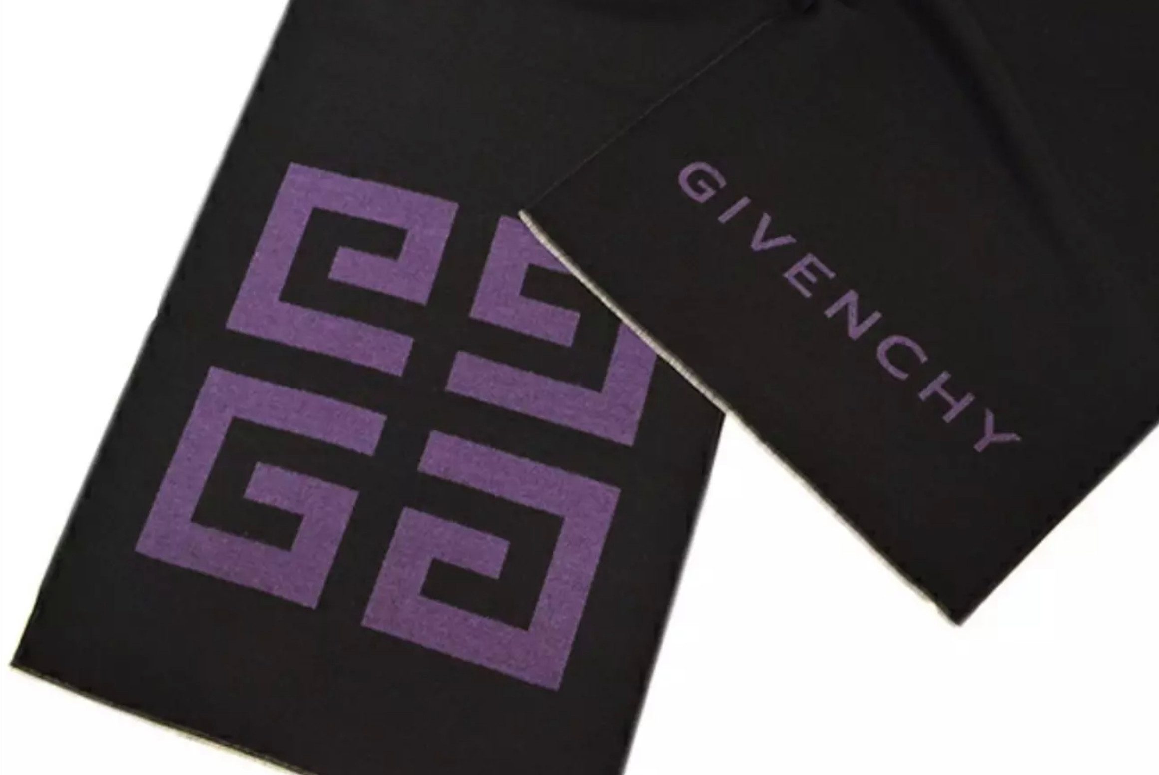 GIVENCHY Strickschal Unisex 4G Logo Schal, Bi-Farben-Design mit fein gestrickter Struktur