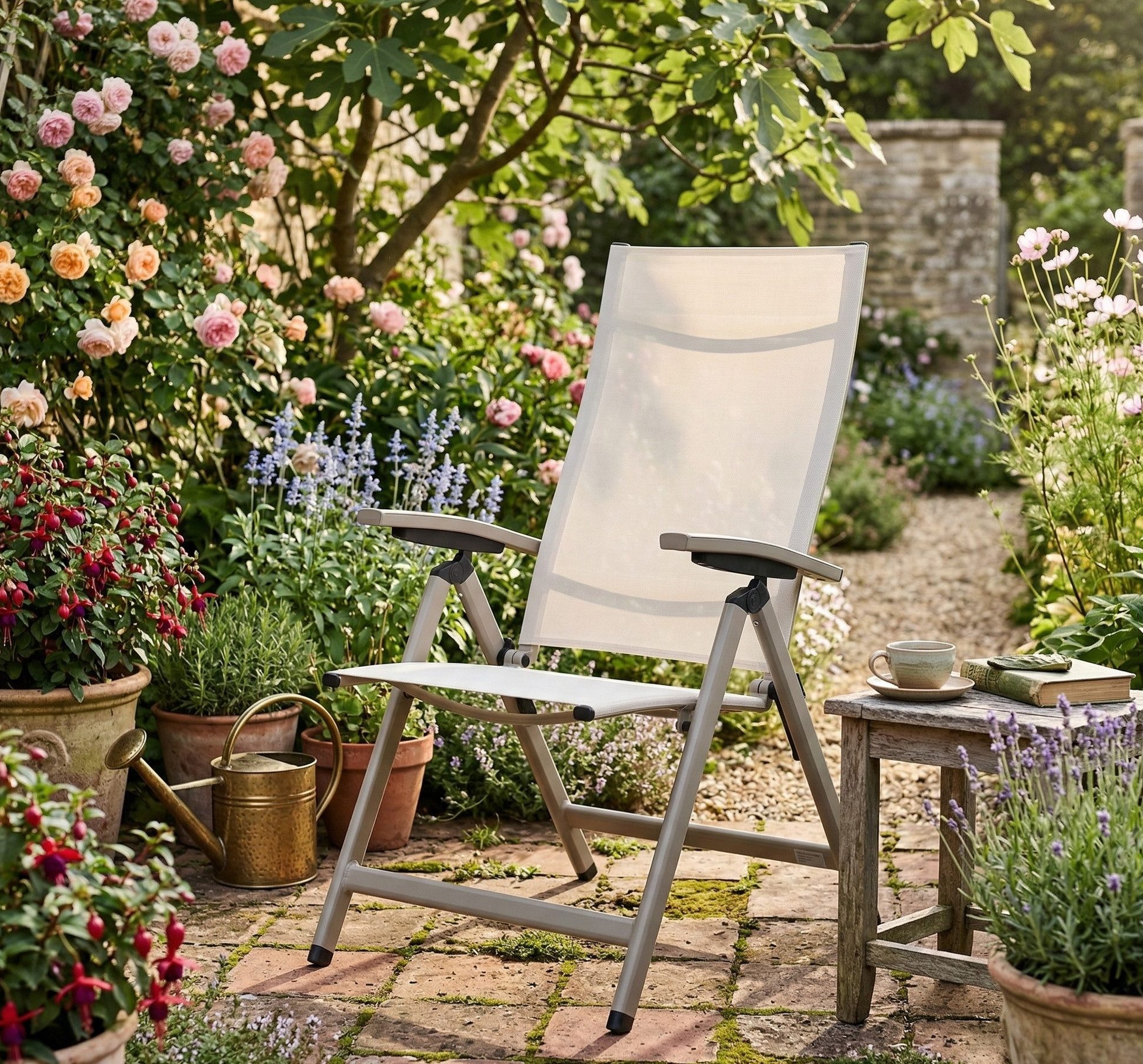 MANDALIKA Garden Gartensessel Klappsessel Avantage Aluminium / Sling