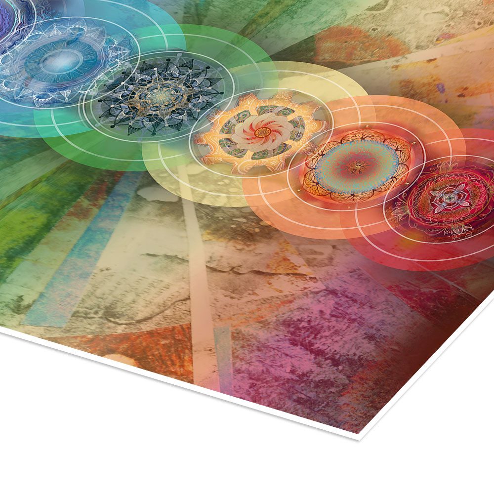 Posterlounge Wandbild Sieben Chakren, Brenda Erickson, erhältlich als Poster, Leinwandbild, Wandsticker oder Acrylglasbild