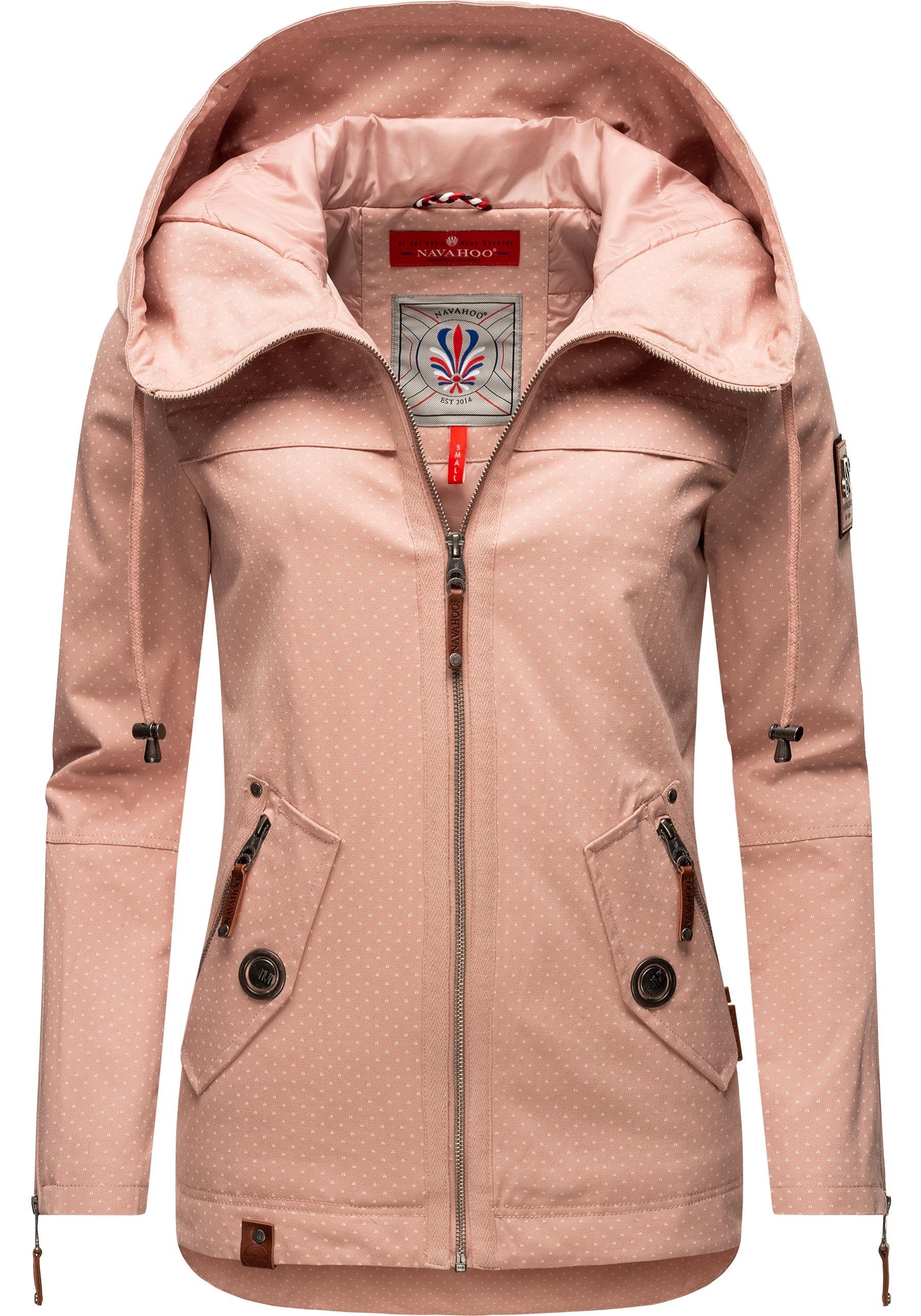 Navahoo Outdoorjacke Wekoo moderner Damen Übergangsparka aus Baumwolle mit Kapuze – Bild 4 von 5