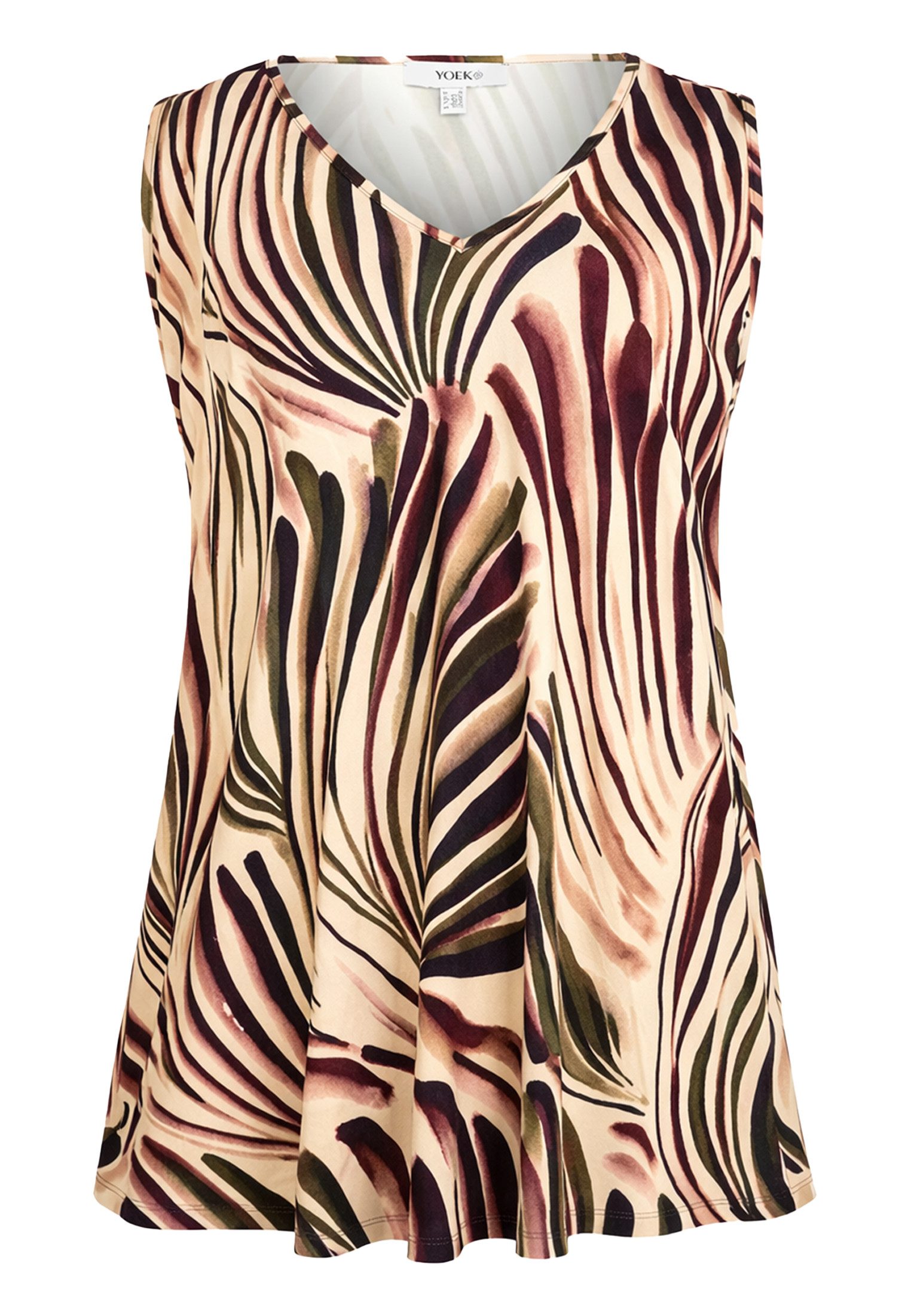YOEK Shirttop Damen Top ausgestellte (Ärmel)