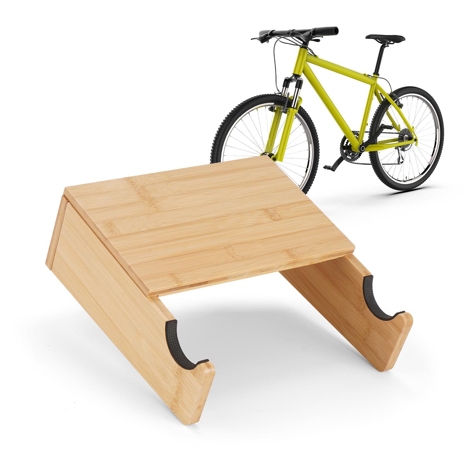 Fahrradwandhalterung aus Bambus, Wandhalterung Fahrrad Holz, Rennrad Wandhalter