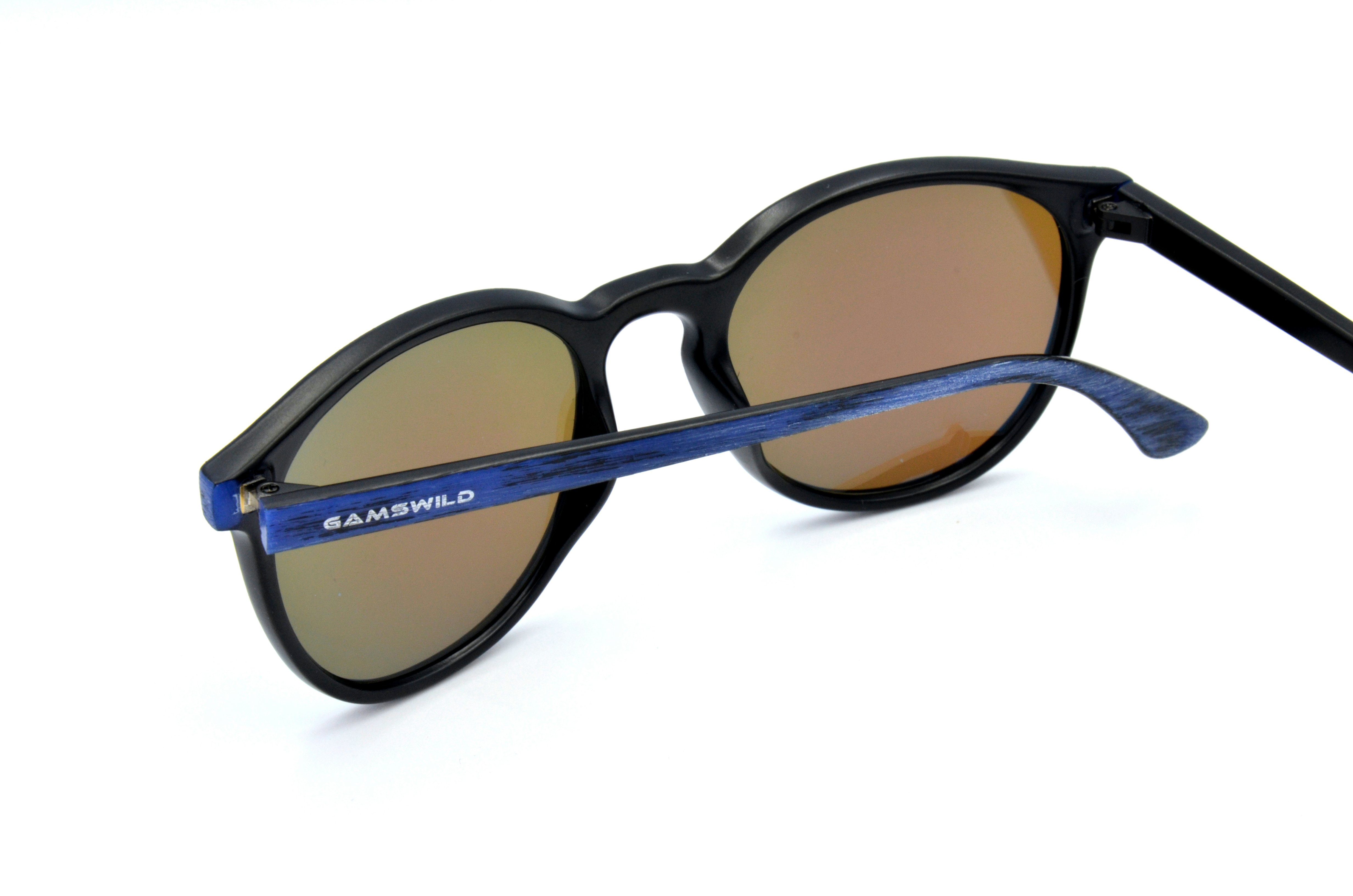 Gamswild Sonnenbrille Holzoptik GAMSSTYLE blau WM1020 Mode Damen Herren WM1122 Unisex Brille