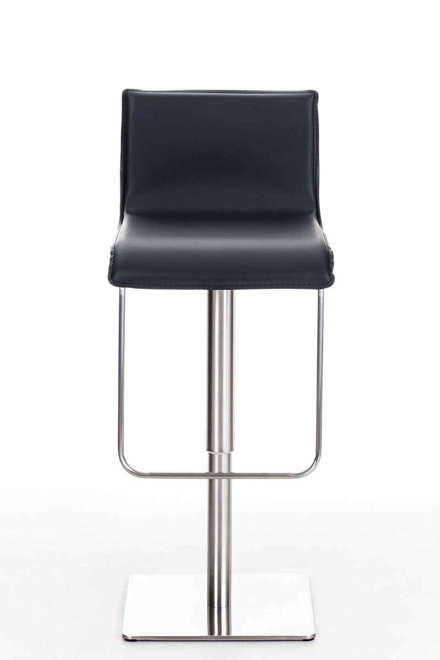 Lima für Barhocker Sitzfläche: Hocker & Theke - - höhenverstellbar - - Kunstleder (mit TPFLiving Edelstahl Küche), drehbar Schwarz 360° Fußstütze