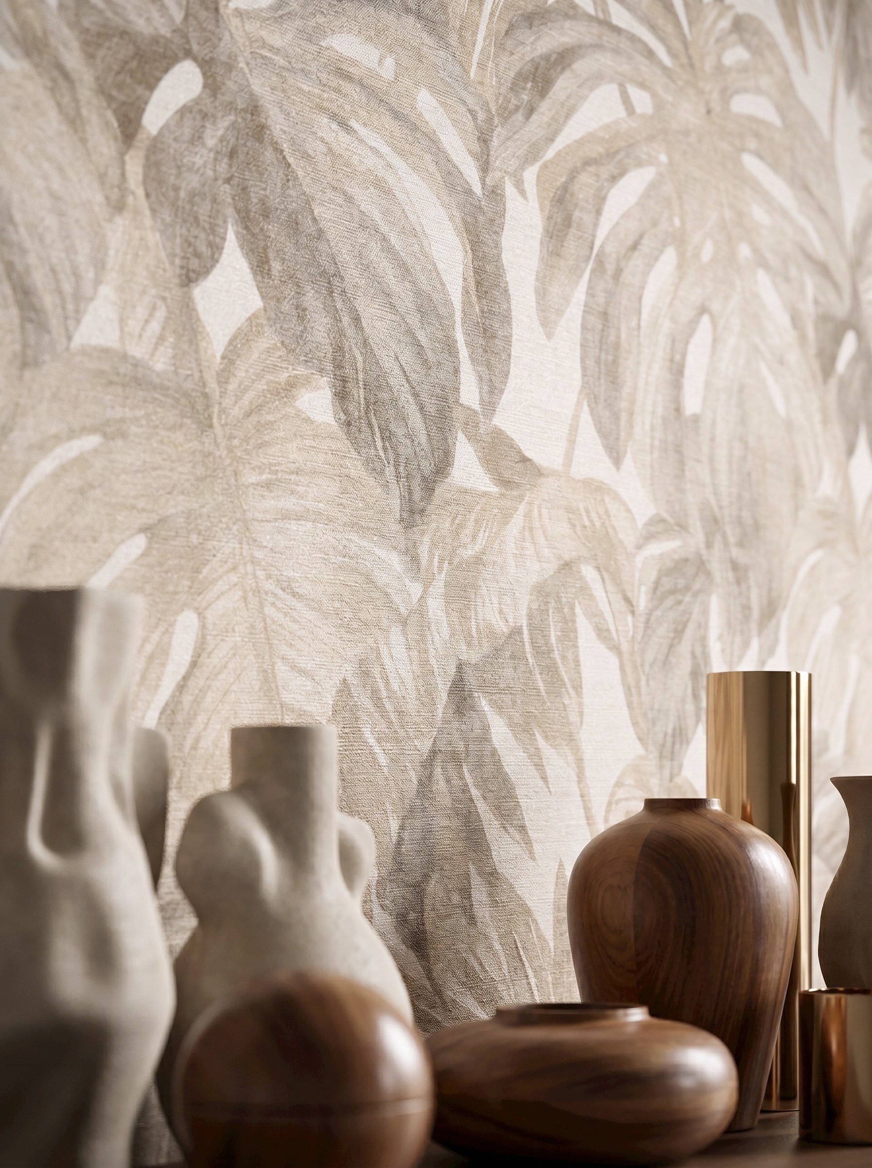 Newroom Vliestapete Kelmira Beige Tapete Vliestapete Blumen, Floral, Blumenranke, strukturiert, Mustertapete