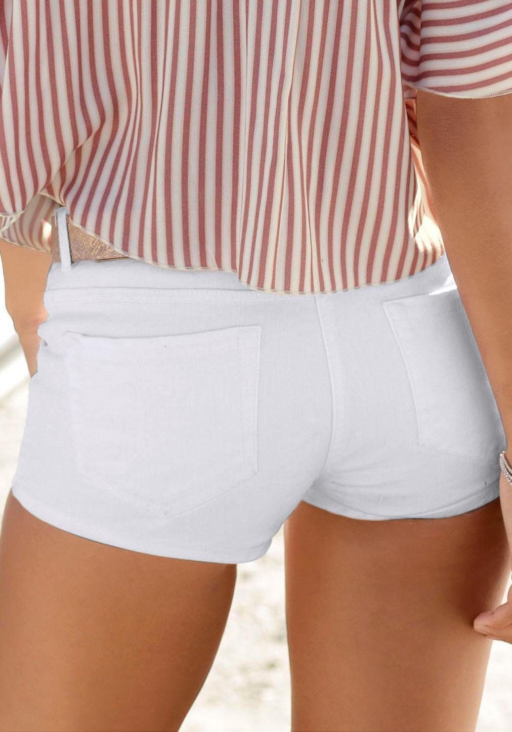 Buffalo Hotpants mit Taschen, kurze Hose, Jeansshorts, elastisch