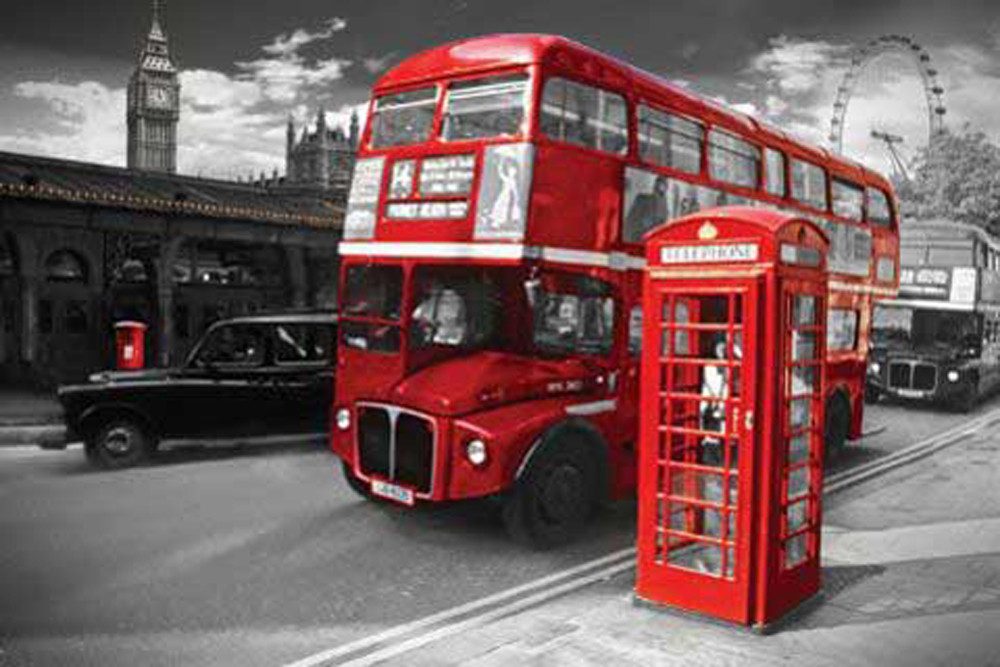 Poster London - Плакат - Landmarks colourlight