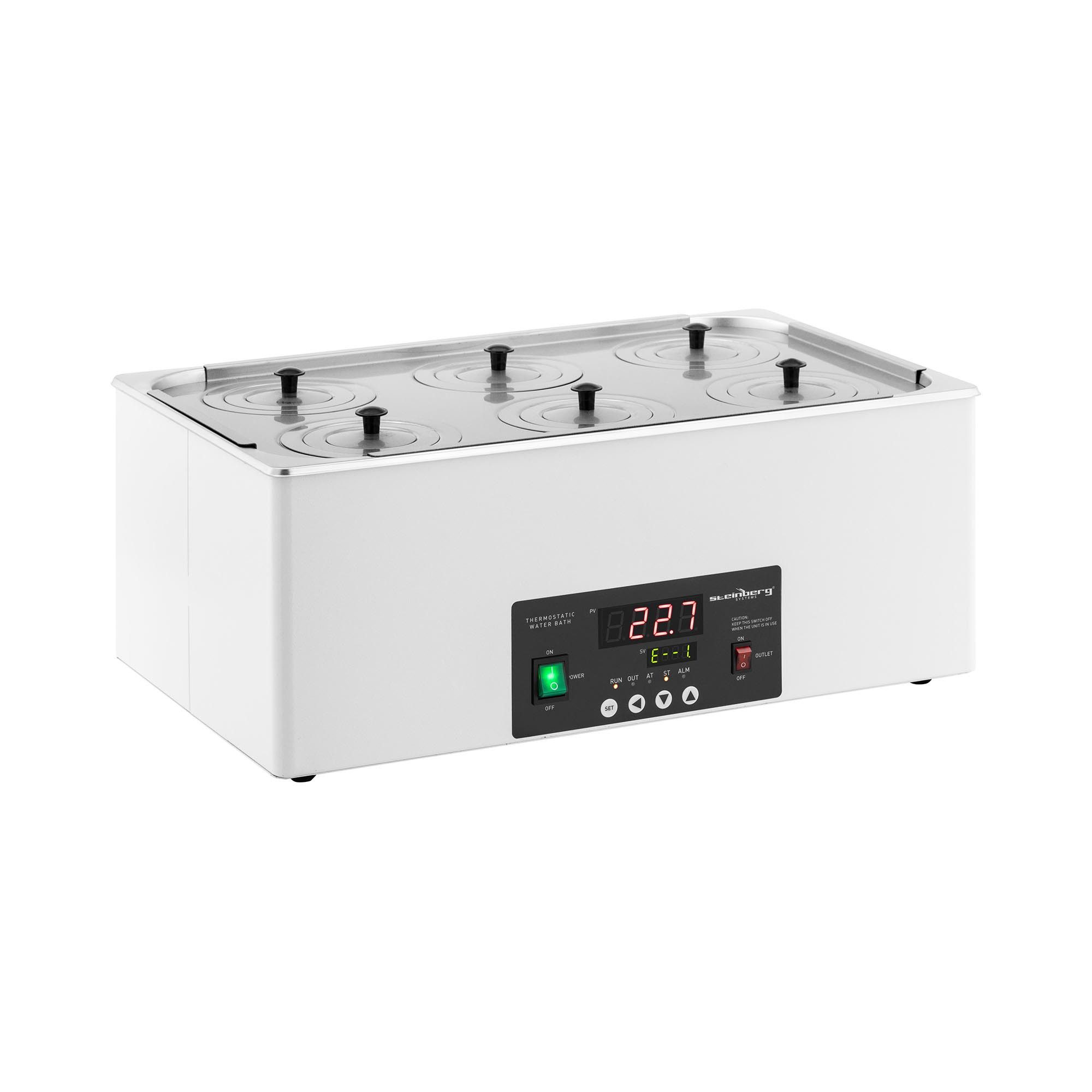 Steinberg Systems Heizgerät Thermostatisches Wasserbad 22,5L Labor 5-100°C digital 500x300x150mm, 1620 W, verschiedene Größen