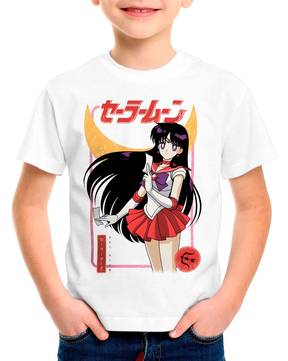 style3 Print-Shirt Kinder T-Shirt Mars Rei Hino sailor moon anime manga cosplay crystal | T-Shirts