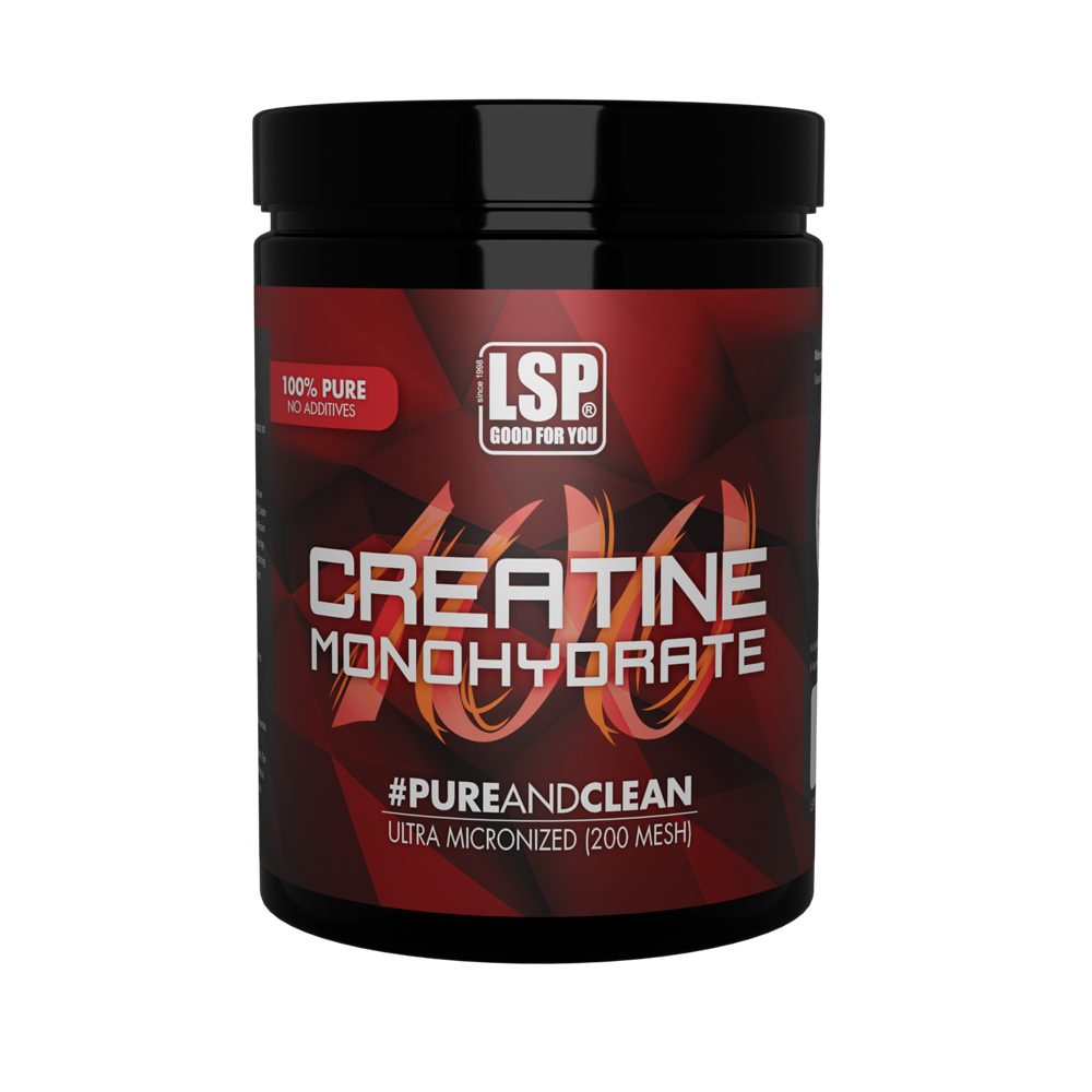 LSP Creatine Monohydrat (500g) Kreatin Monohydrat Creatin Pulver Pulver, 1 er Dose à 500 g, 100% Creatine Monohydrate ohne Zusätze