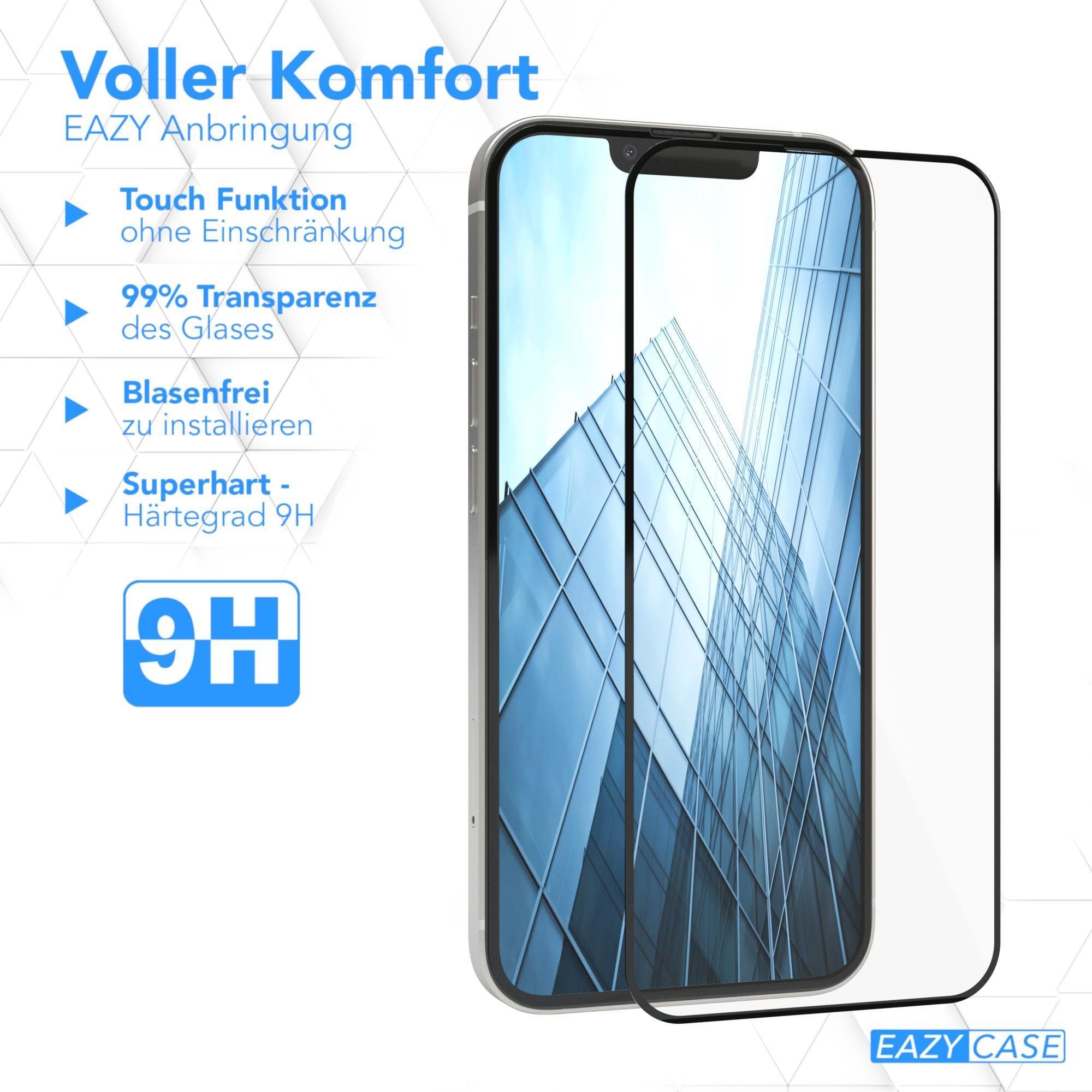 EAZY CASE Displayschutzfolie 2x Schutzglas für Apple iPhone 13 / iPhone 14, Bildschirmschutz Display Glasfolie 6,1 Zoll Panzerglas Glas 9H Folie – Bild 2 von 5