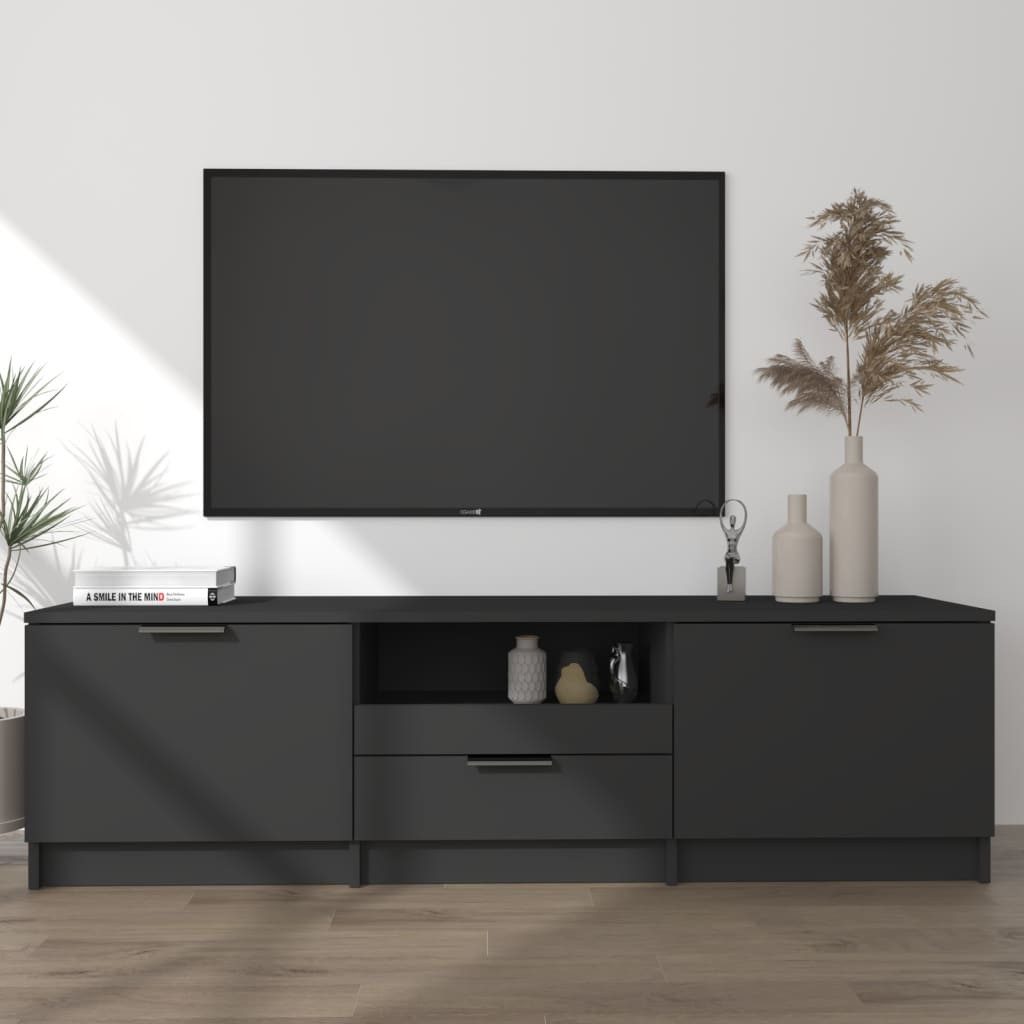 vidaXL TV-Schrank TV-Schrank Schwarz 150x33,5x45 cm Spanplatte Lowboard günstig online kaufen