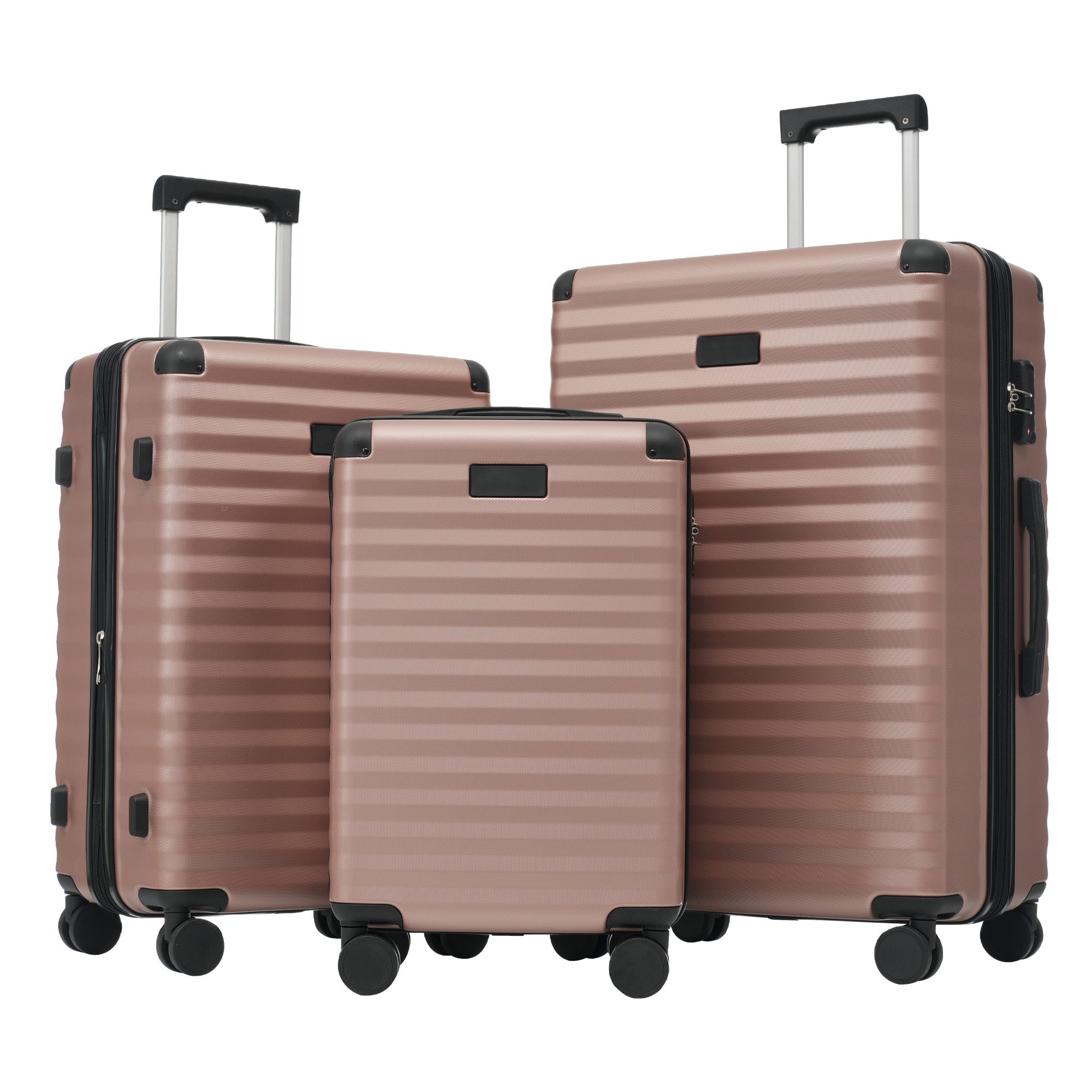 Flieks Trolleyset, 4 Rollen, (ABS-Material, TSA-Schloss, günstig online kaufen
