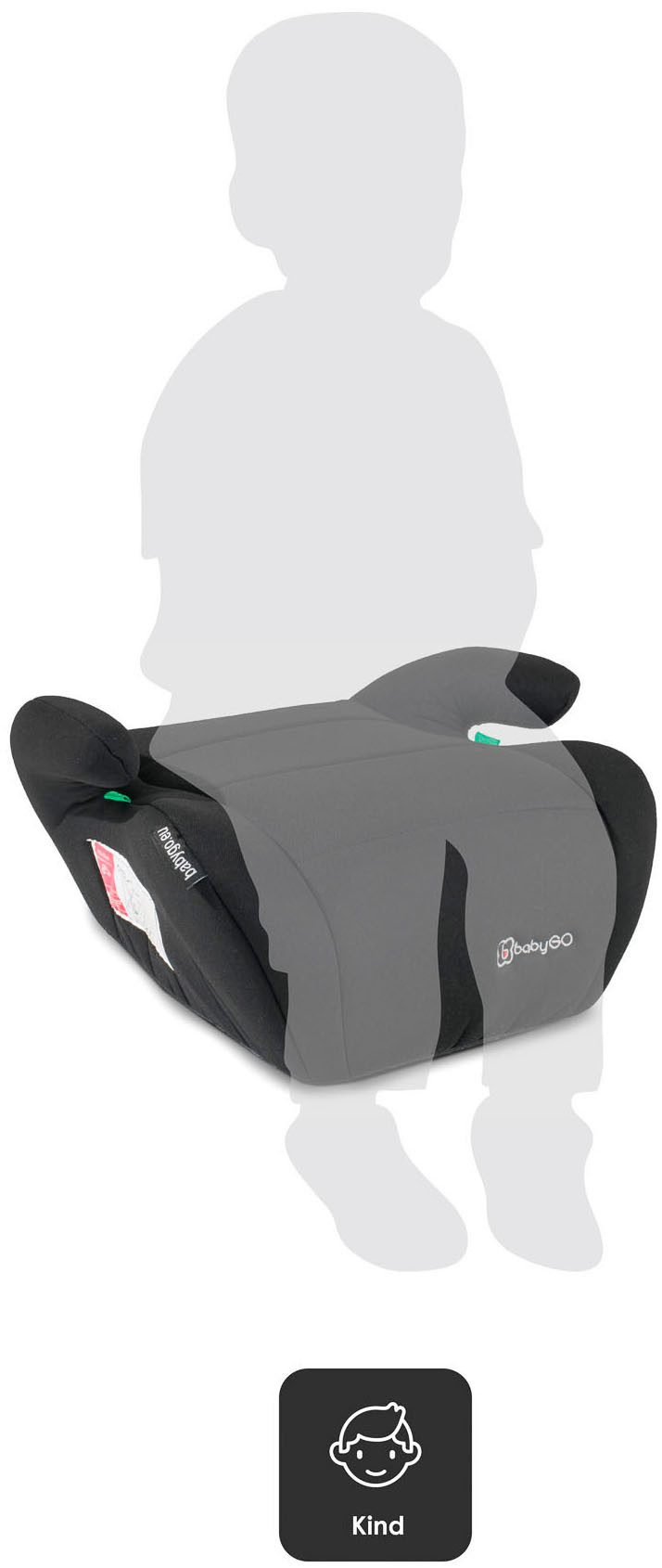 BabyGo Kindersitzerhöhung Booster I Size, 126-150 cm – Bild 4 von 5