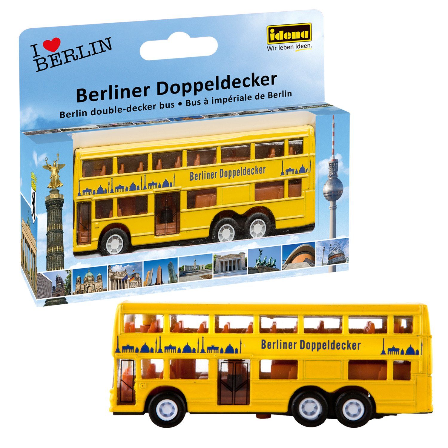 Idena Spielzeug-Bus Idena 4229634 - Modellbus Berliner Doppeldecker, mit Fr günstig online kaufen