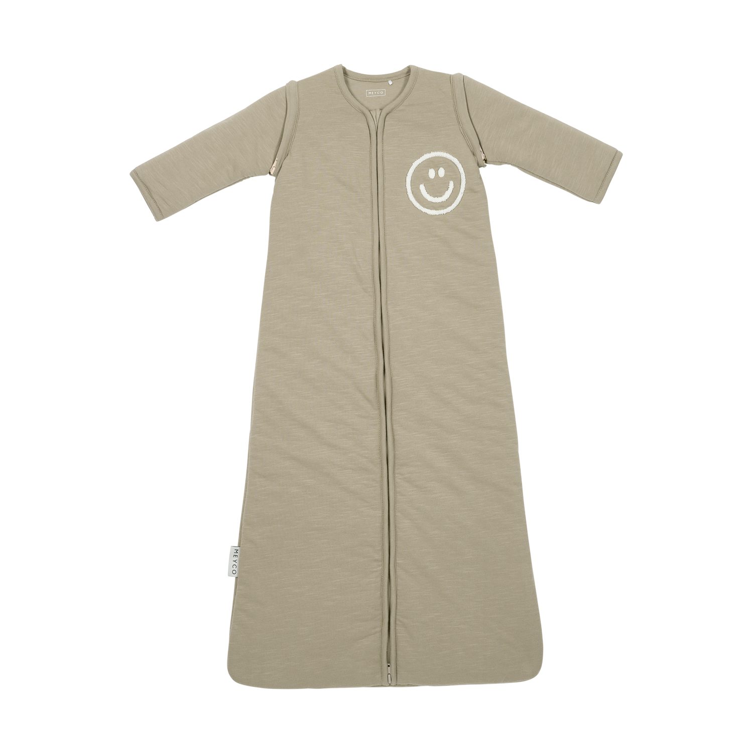 Babyschlafsack Slub Smile Taupe/Offwhite