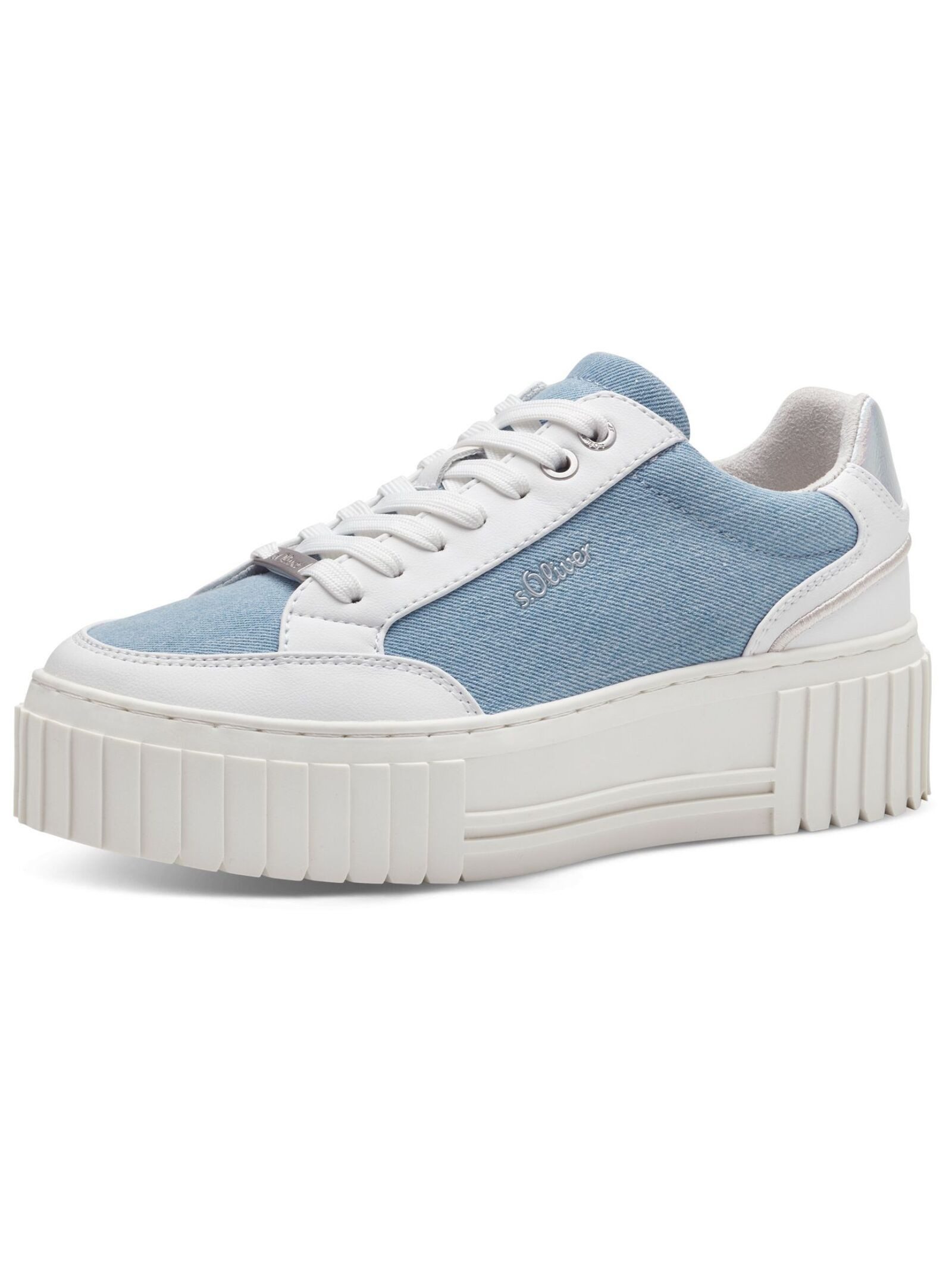 Sneaker Lederimitat/Textil Plateausneaker