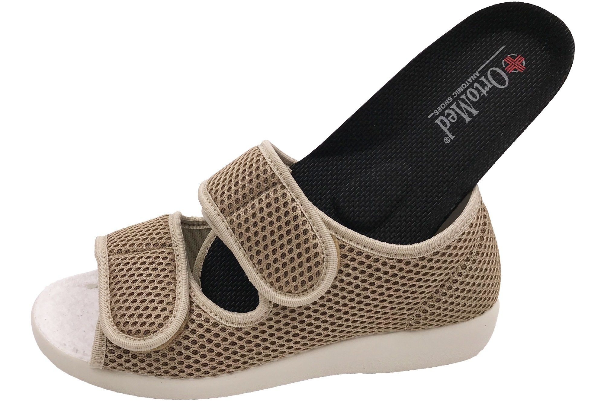 PADERO OrtoMed Klettsandale Hausschuh Verband- und Rehaschuhe