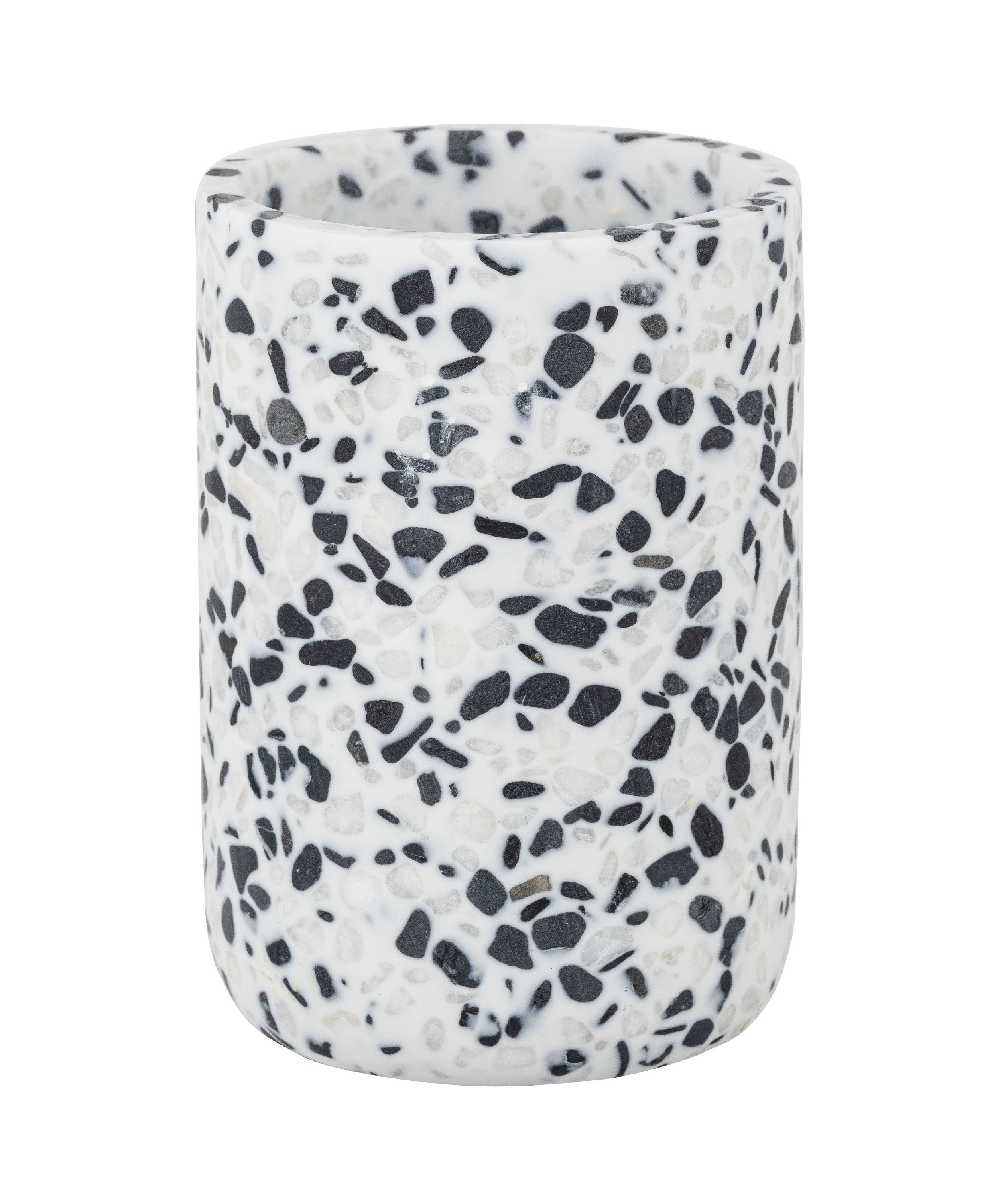 WENKO Zahnputzbecher WENKO Zahnputzbecher TERRAZZO TOSI DH 8x10.50 cm weiß