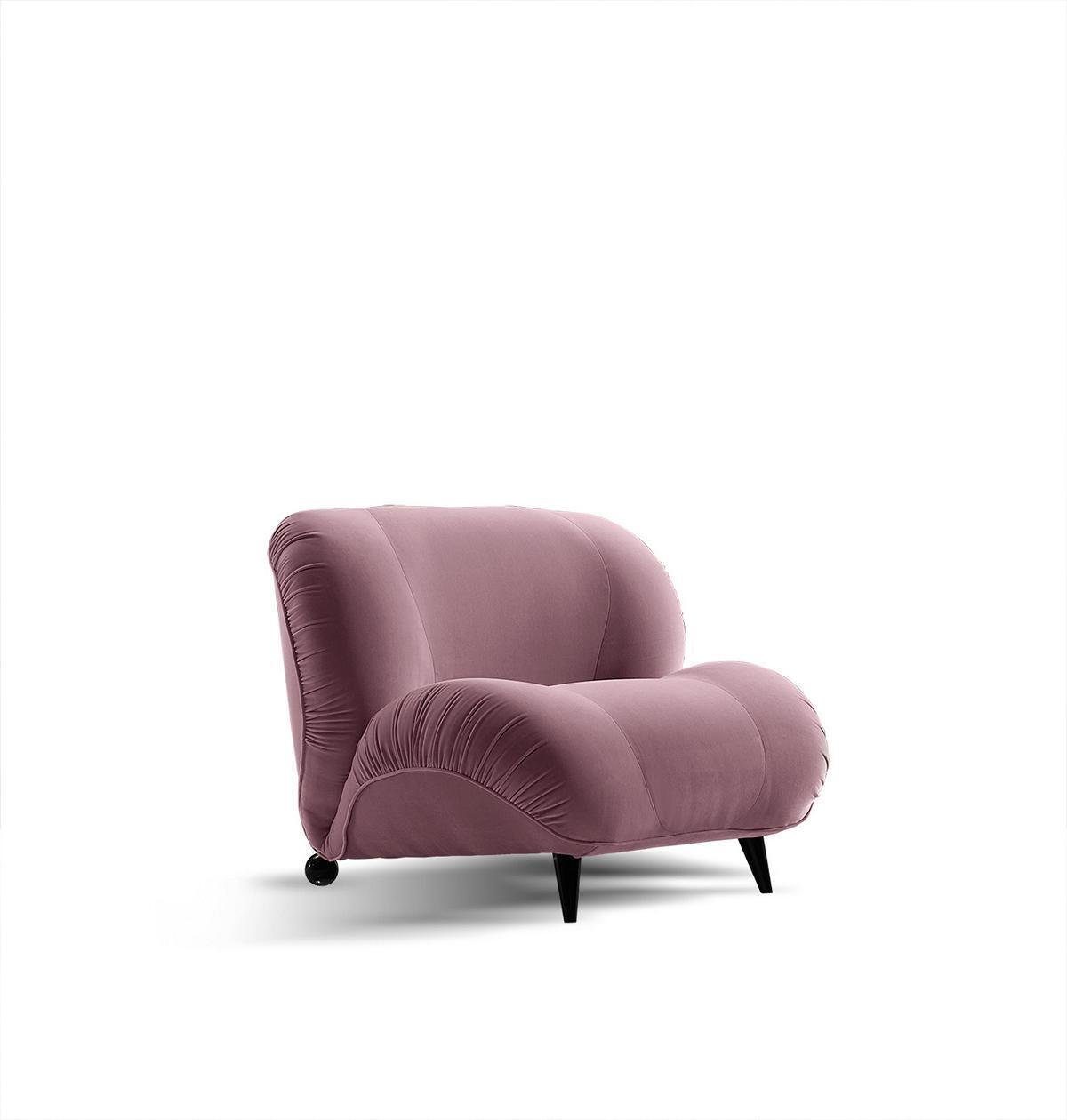 JVmoebel Sessel Sessel Einsitzer Luxus Europe in Einsitzer Polster Sessel Made (Sessel), Möbel Wohnzimmer Lila