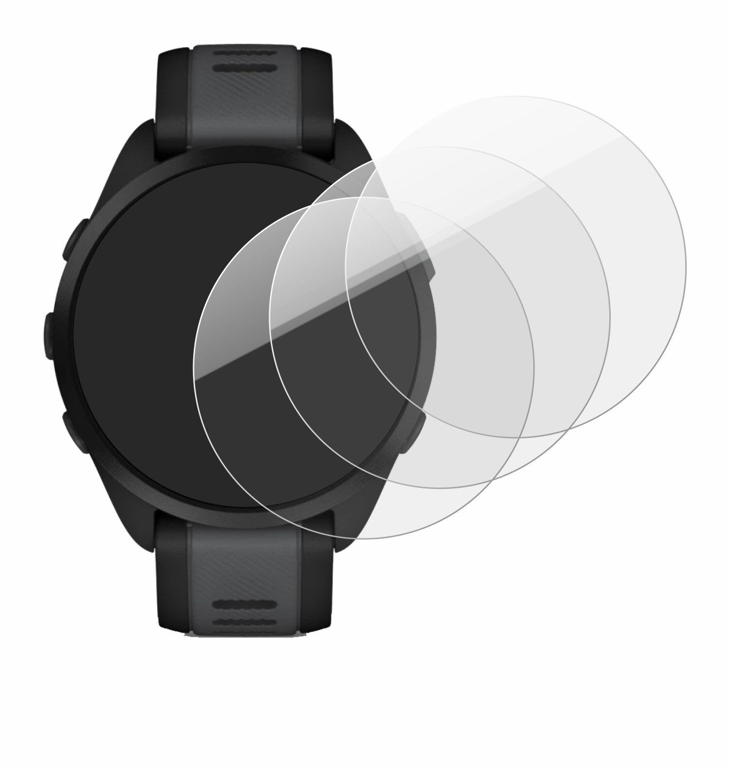 BROTECT Displayschutzglas Folie für Garmin Forerunner 165, 3 Stück, Schutzfolie Glas Panzer Display Schutz klar – Bild 2 von 5