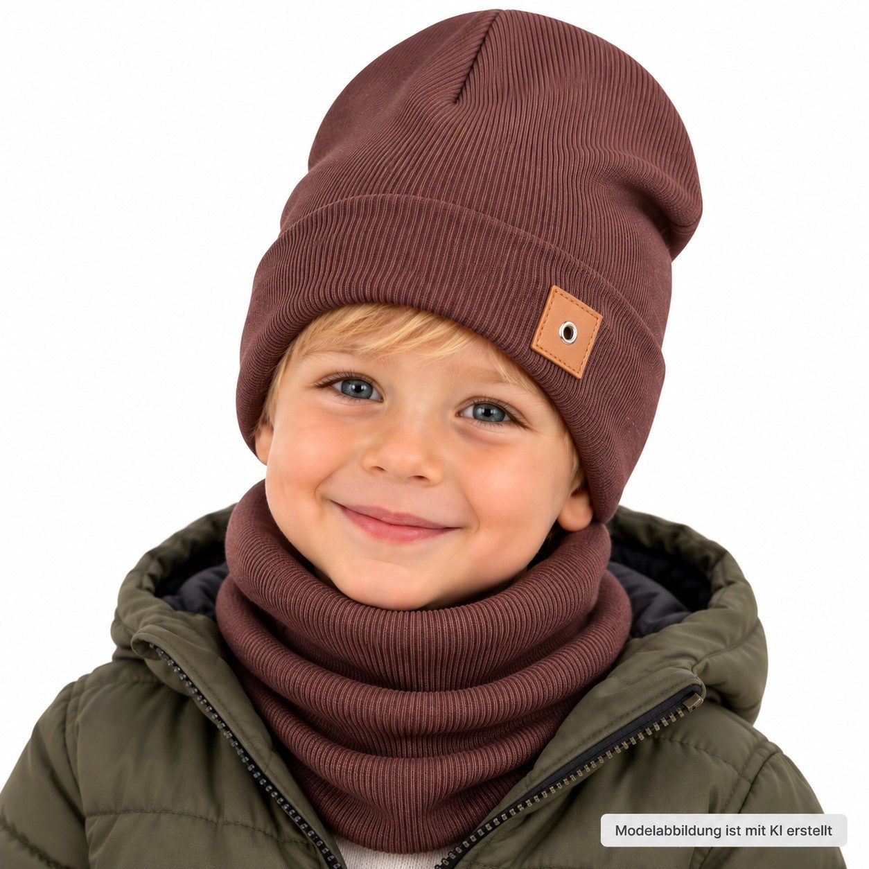 Smarilla Mütze & Schal Kindermütze mit Schal, Winterset für Jungen & Mädchen