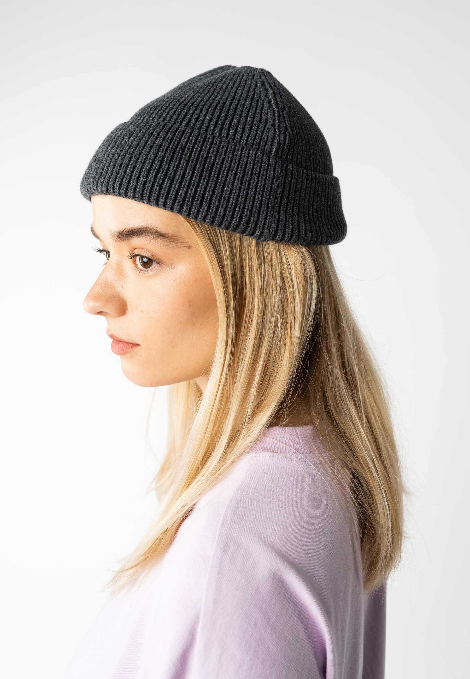 MELA Strickmütze Kurze Rippstrick Mütze Style RAFI