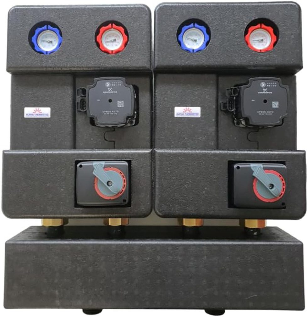 SUNEX Heizkreisverteiler Heizkreisset DN 25 2x gemischt für 2 Heizkreise (1-St)