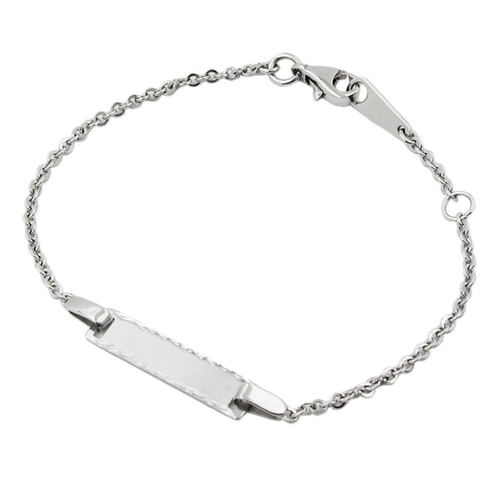 Erario D'Or 925 Schildband Kinder rhodiniert Ankerkette für 2,1 Silber Schmuckbox), (inkl. mm diamantiert Silberarmband Silberschmuck