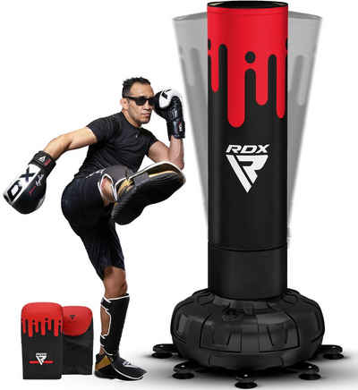 RDX Sports Boxsack RDX Freistehender Boxsack mit Handschuhen für Kickboxen Fitnessstudio