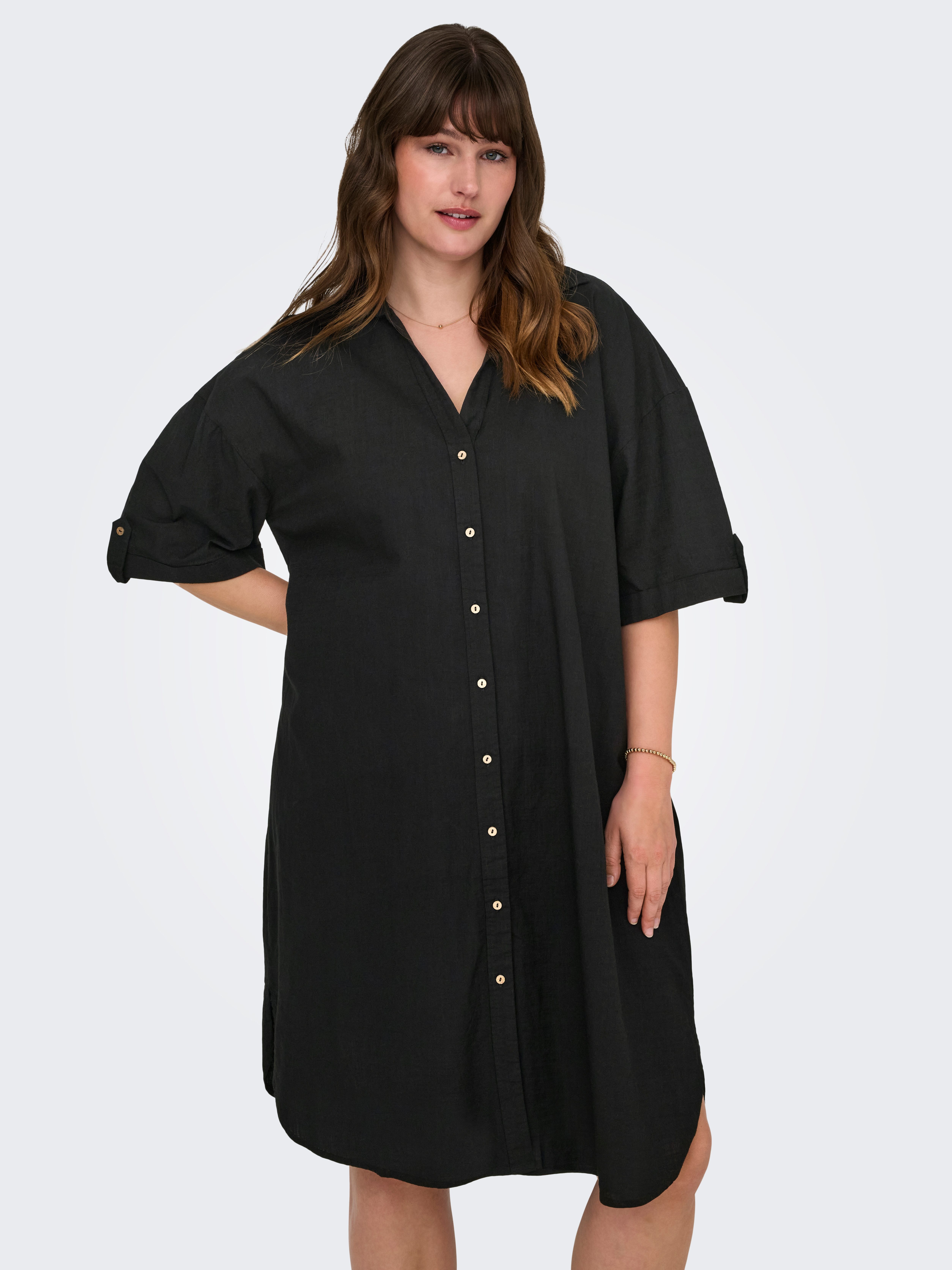 ONLY CARMAKOMA Blusenkleid CARCOCO SS BLK günstig online kaufen