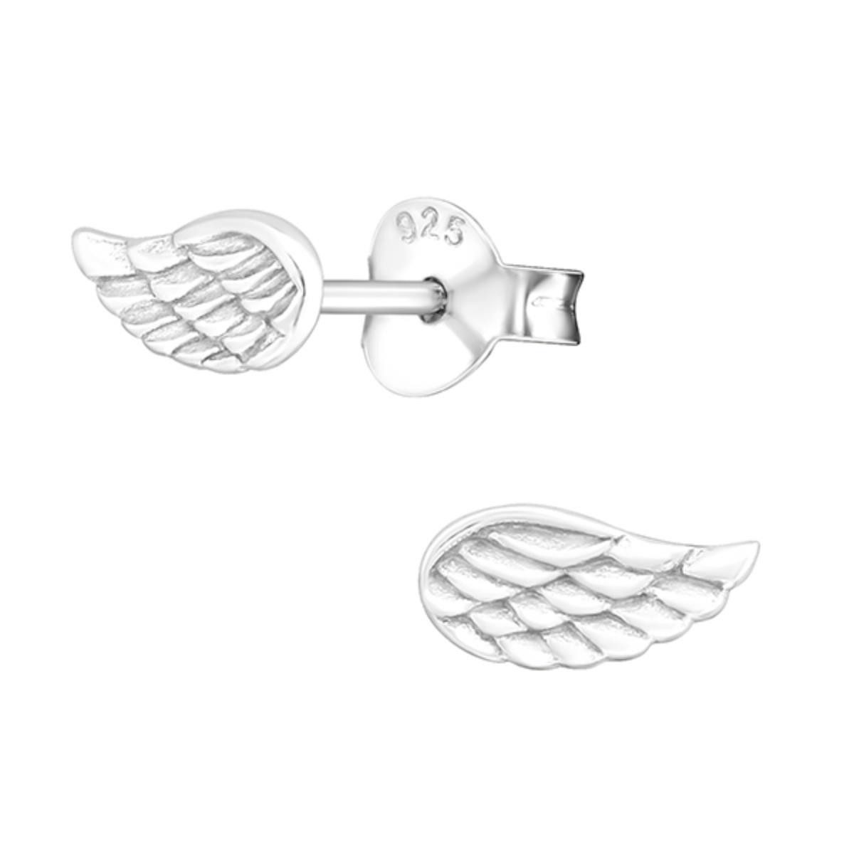 Paar Ohrstecker Ohrstecker Flügel: Silber Ohrringe Engelsflügel