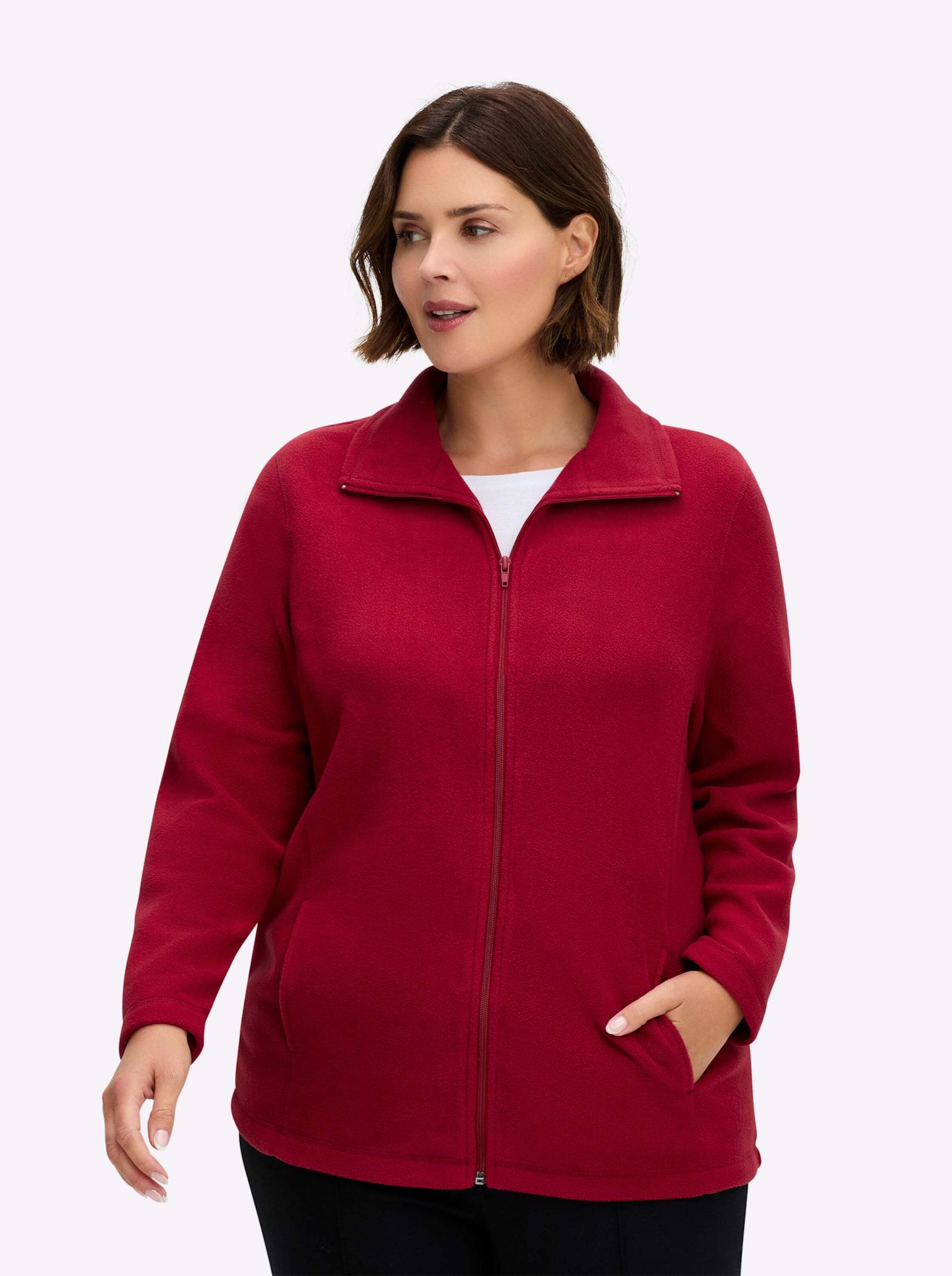 Sieh an! Fleecejacke Fleece-Jacke Langarm