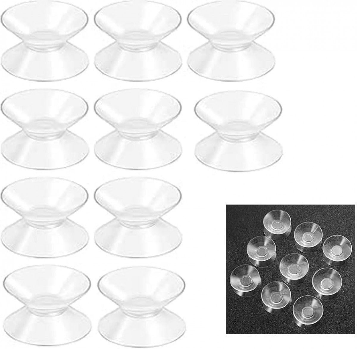 FELIXLEO Saugnapfträger Doppelseitige Saugnäpfe Klein Transparent Saugnäpfe, (20-tlg)