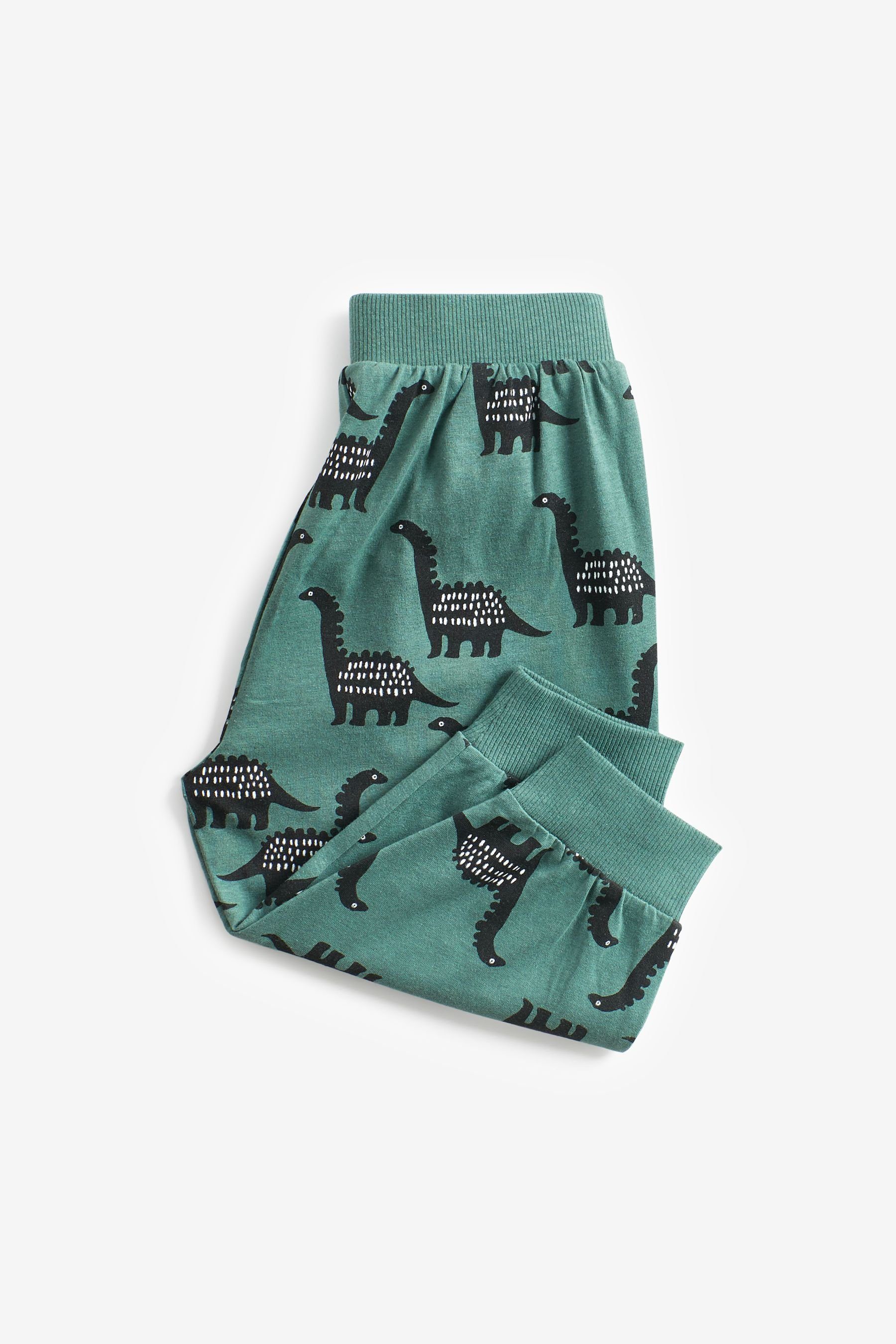 (6 Dino-Print Next Schlafanzüge Snuggle Pyjama Pink/Green tlg) mit 3er-Pack