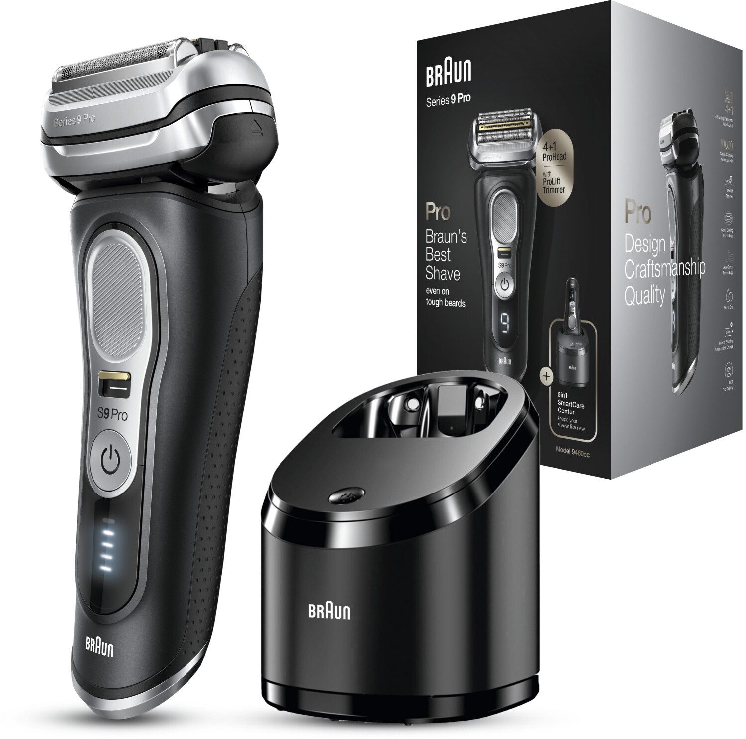 Gesichtshaarrasierer Series 9 Pro 9460cc Herrenrasierer – 4+1 Scherkopf, Wet&Dry