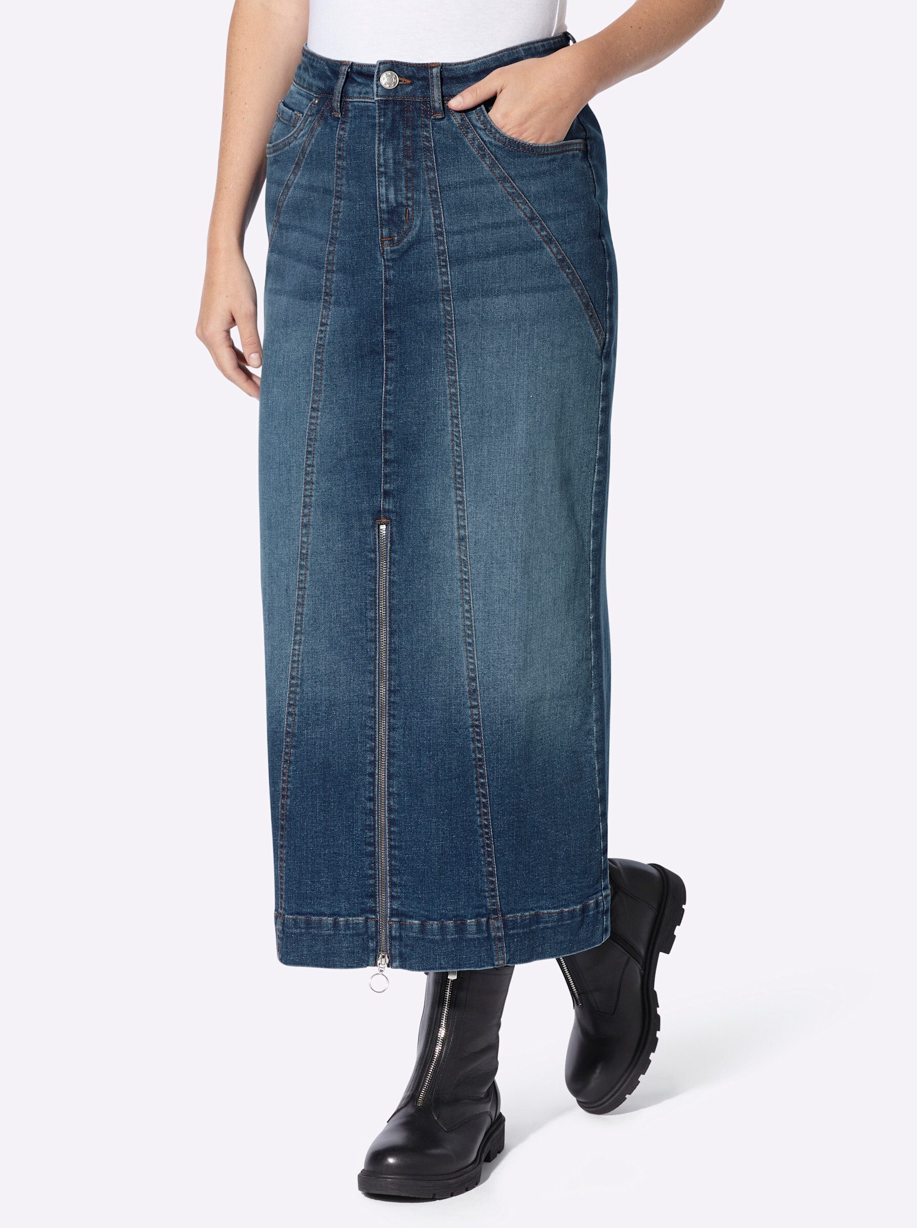 heine A-Linien-Rock Jeans-Rock