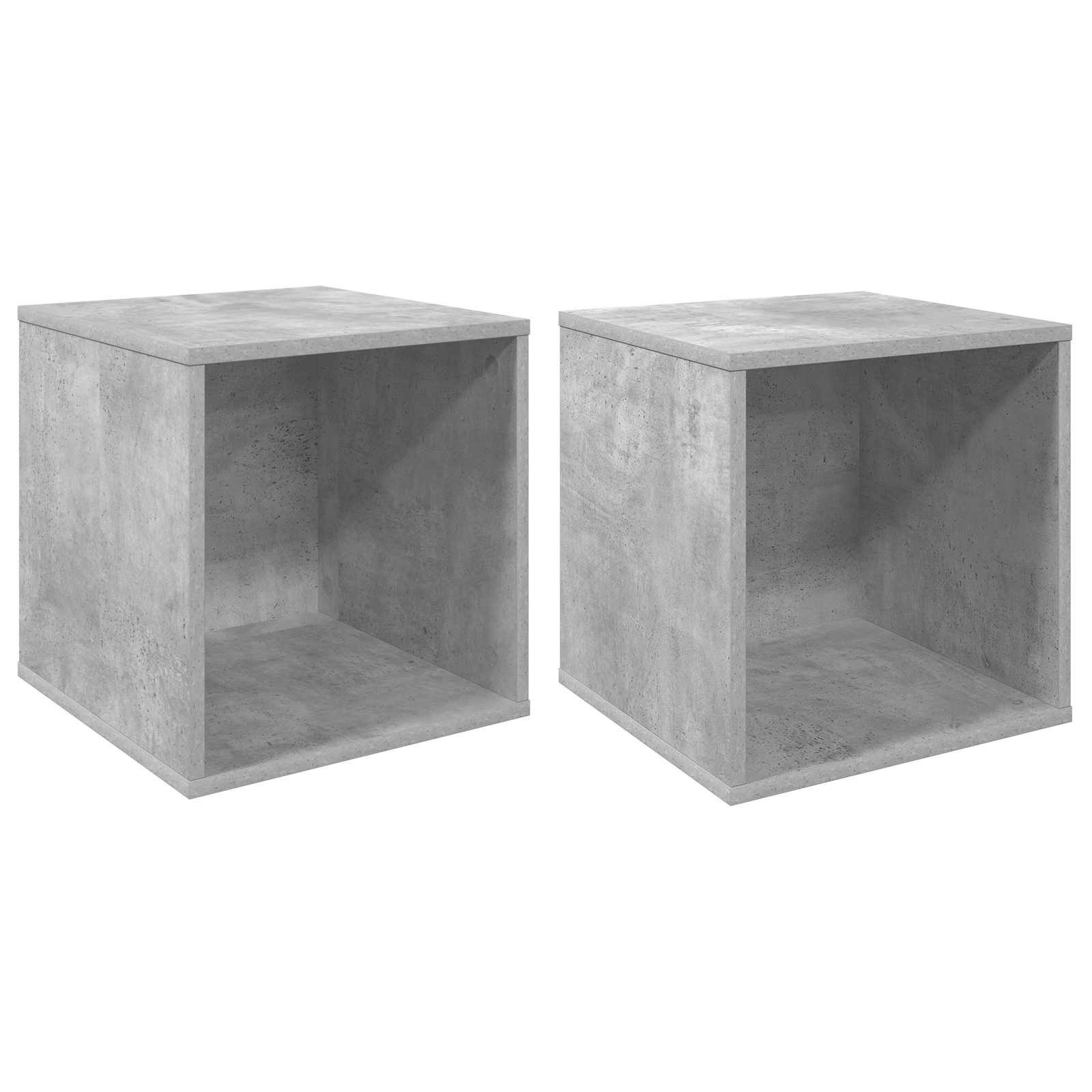 vidaXL Aufbewahrungsbox Vinyl Album Box 2 stk. Betongrau 37 x 36,5 x 38 cm (2 St)