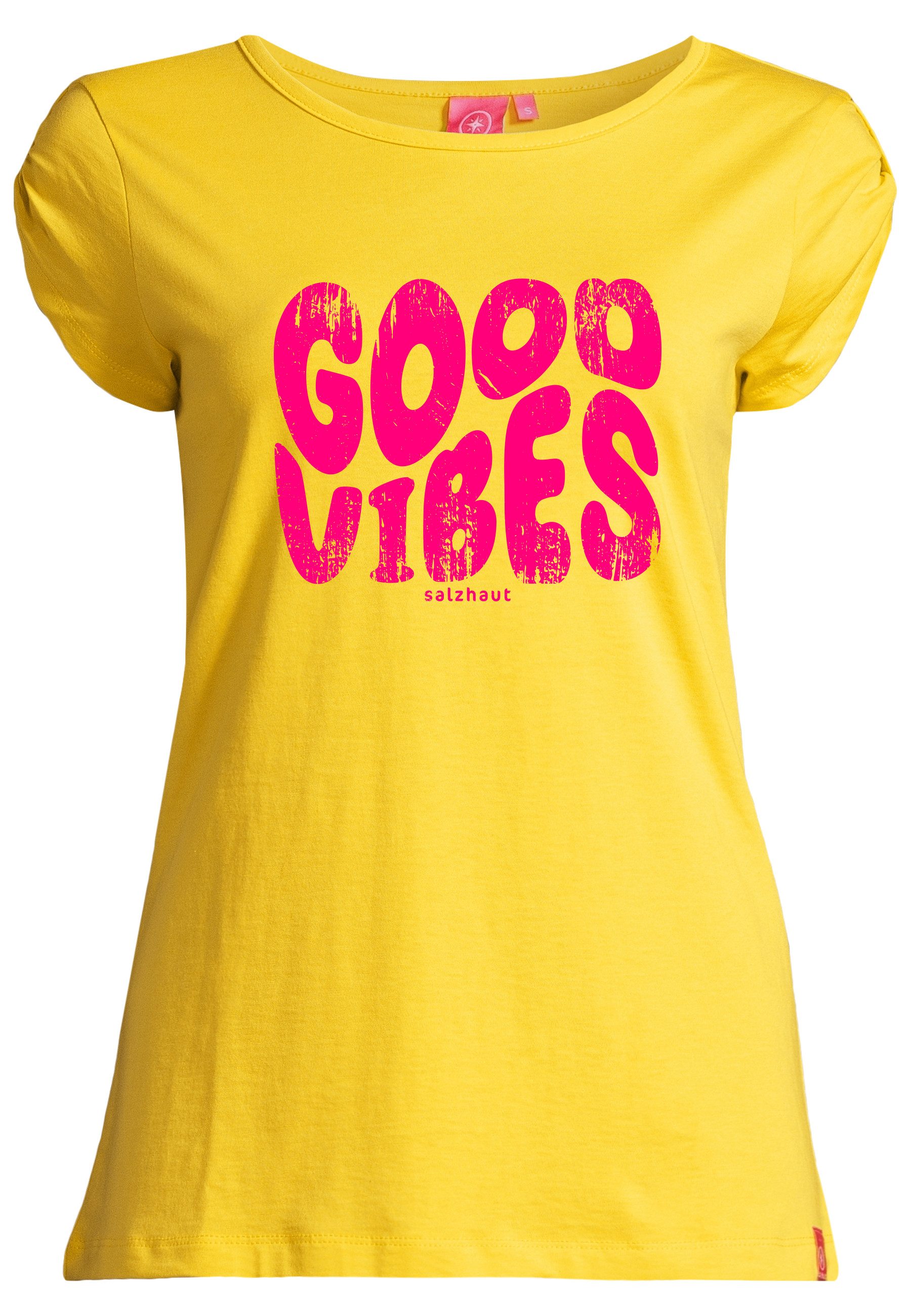 salzhaut T-Shirt BIIKE - GOOD VIBES Damen Tailliert Endlich wieder Sommer! günstig online kaufen