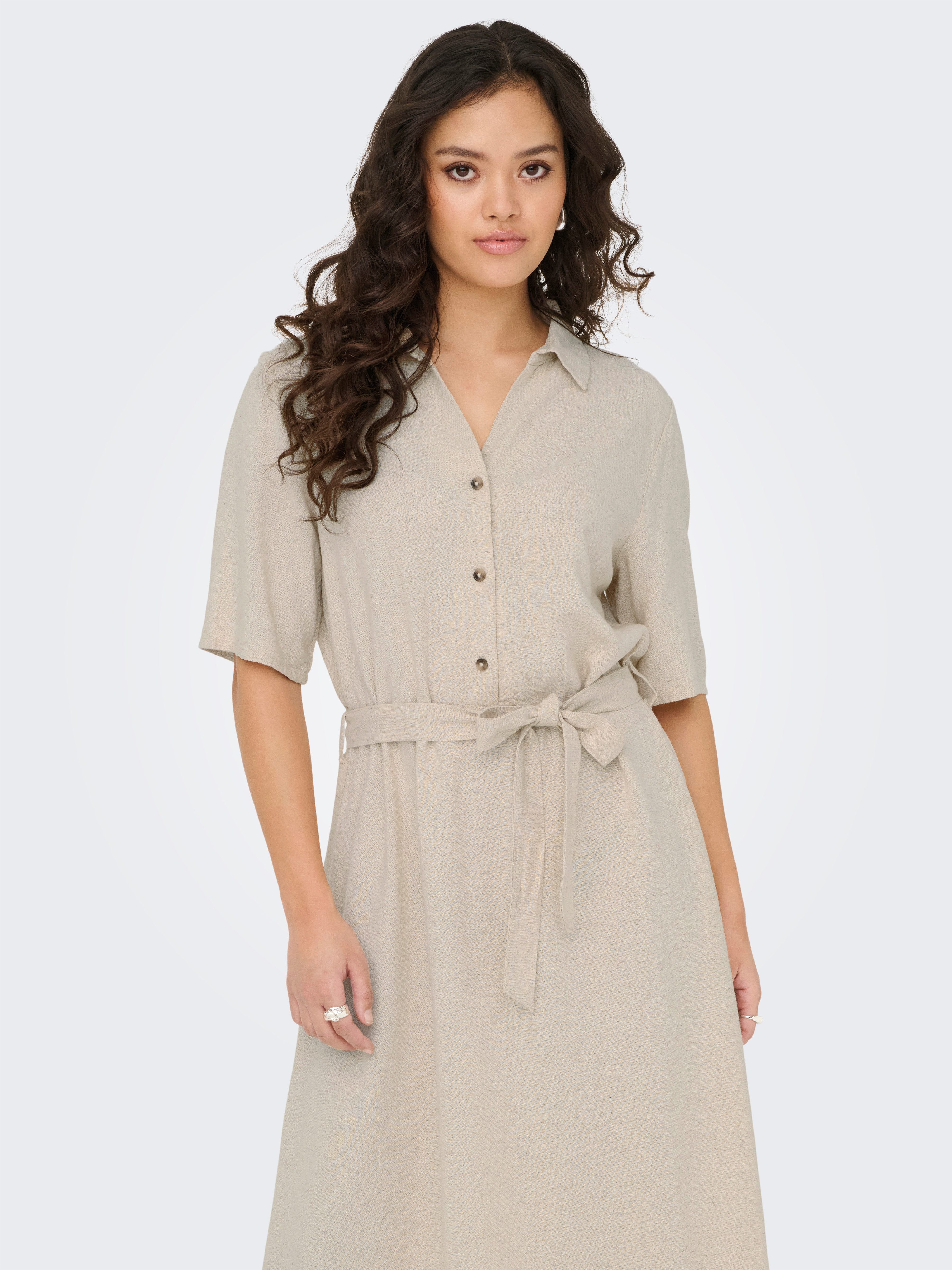 JDY Blusenkleid JDYSAY 2/4 MIDI SHIRT DRESS WVN NOOS Sommerkleid