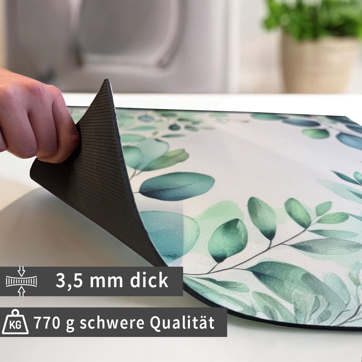 Tabletop Antirutschmatte Waschmaschinenauflagen 2 Stk. Blätter 60 cm Textil-Finish waschbar, 2-St., Rutschfeste Gummi Unterlage als Trockner Waschmaschinen-Abde – Bild 4 von 5
