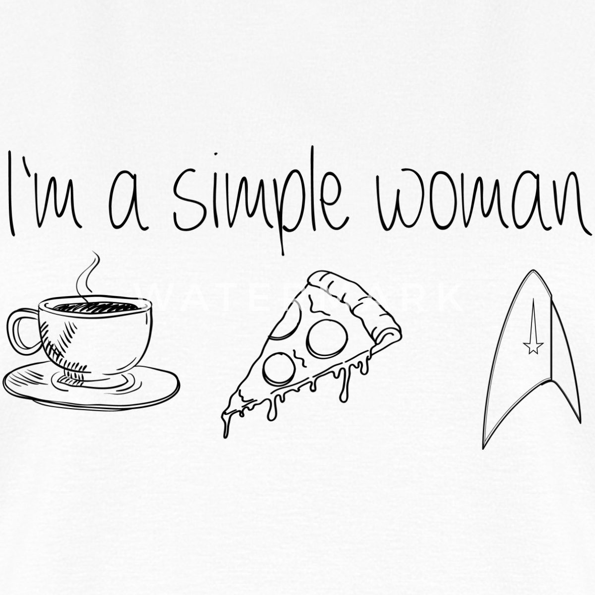 Spreadshirt T-Shirt Star Trek Discovery I'm A Simple Woman Frauen Premium T-Shirt (1-tlg)