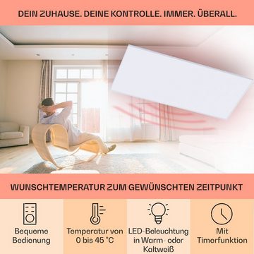 Klarstein Heizkörper Wondersky 700W, elektrischer Infrarot Heizung mit Thermostat Wärmestrahlung