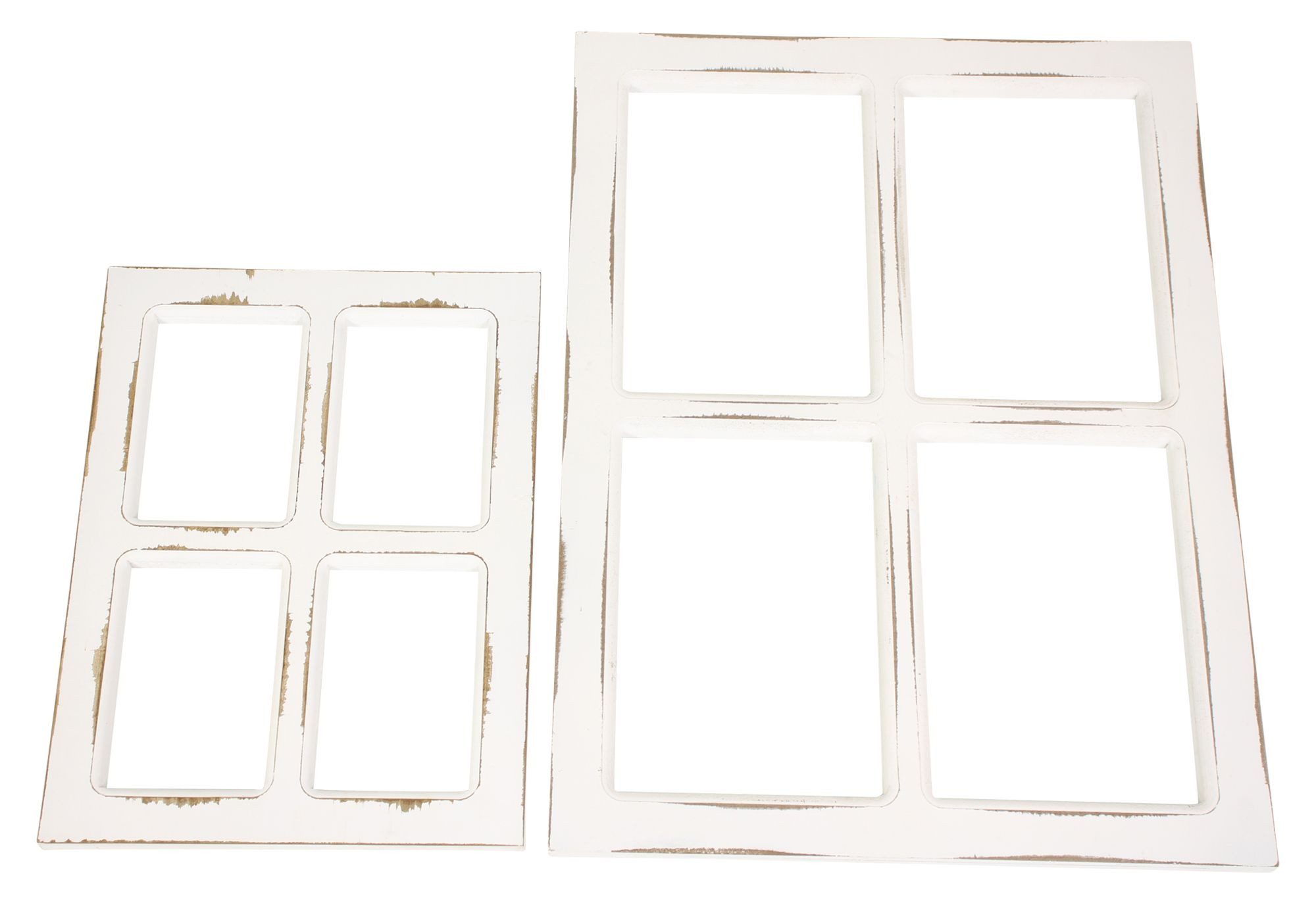 Dekoleidenschaft Wanddekoobjekt Dekofenster aus Holz im Shabby Look weiß, D günstig online kaufen