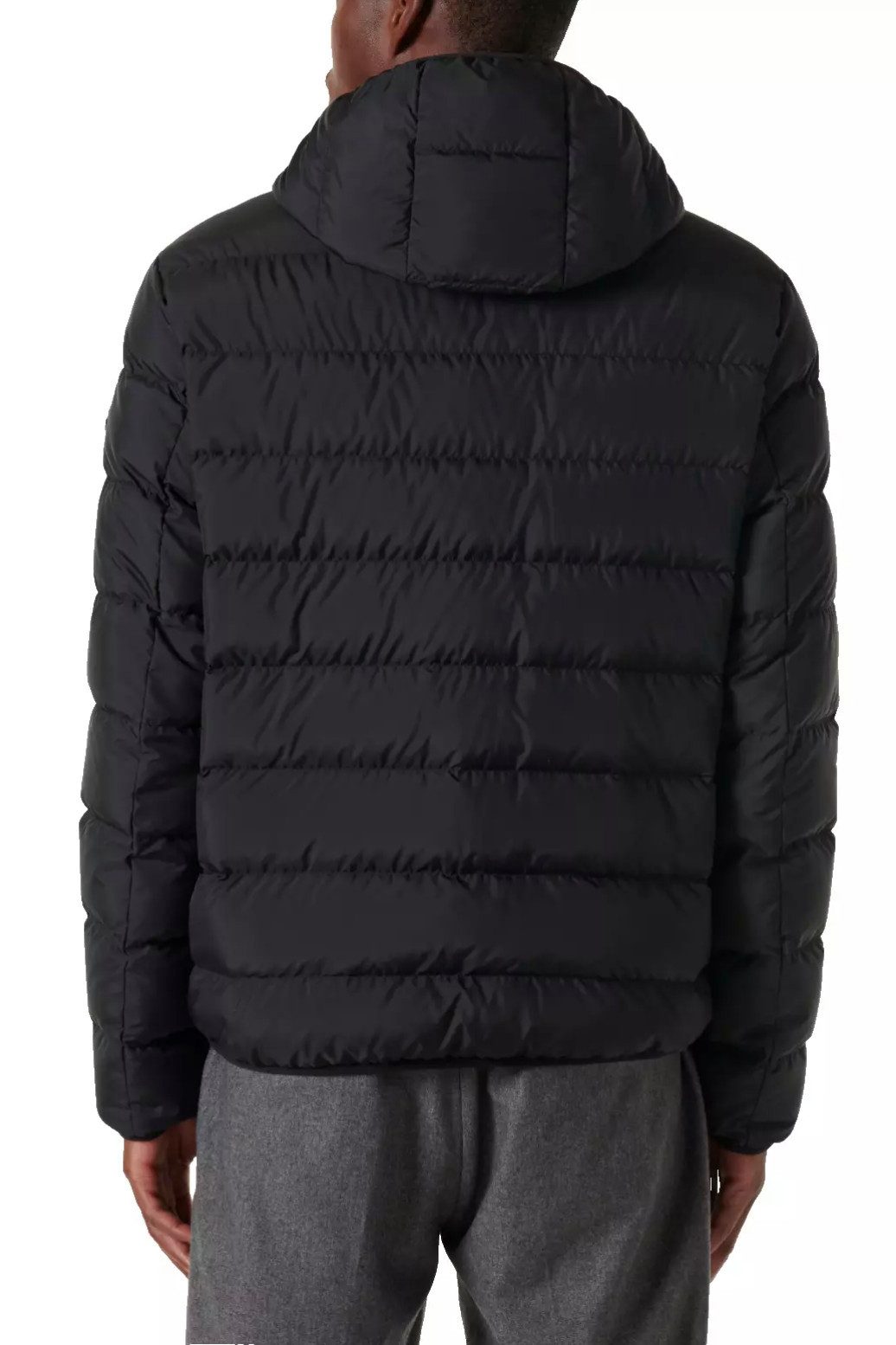 MONCLER Daunenjacke Bomber Jacke mit Abnehmbare Kapuze Mikroweichem Nylon-Technique, Zwei-Wege-Reißverschluss
