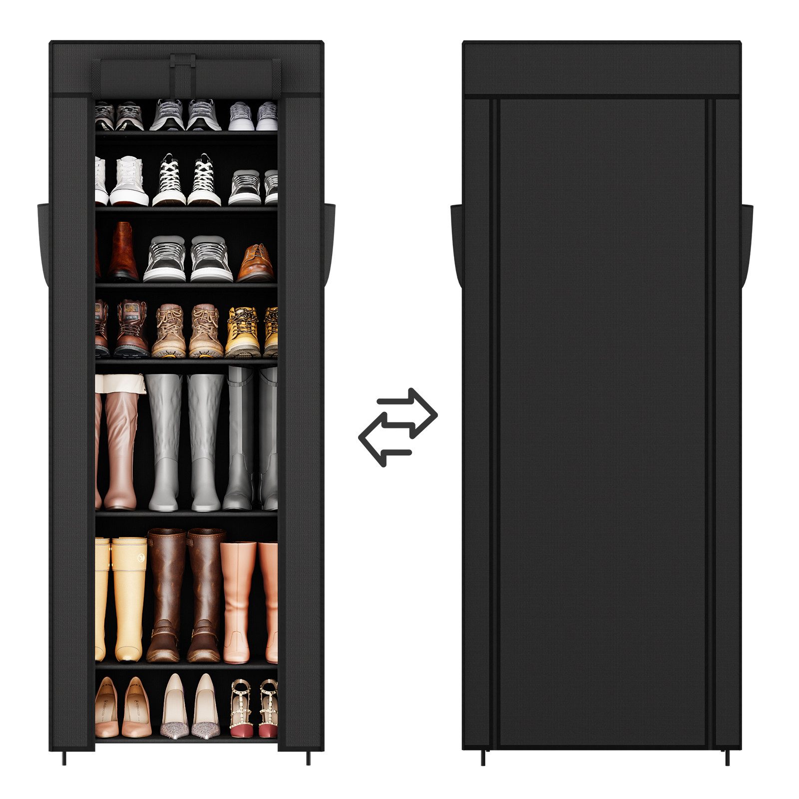 Sekey Stoffschrank Schuhschrank mit 9 Ebenen, Vliesstoff Schuhaufbewahrung günstig online kaufen